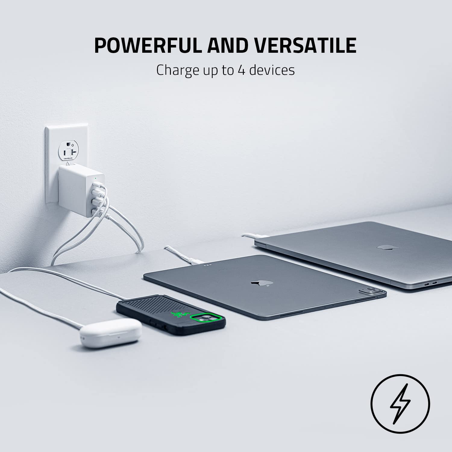 razer-usb-c-130w-gan-charger-4-port-2x-usb-c-2x-usb-a-fast-charging-power-adapte image 3