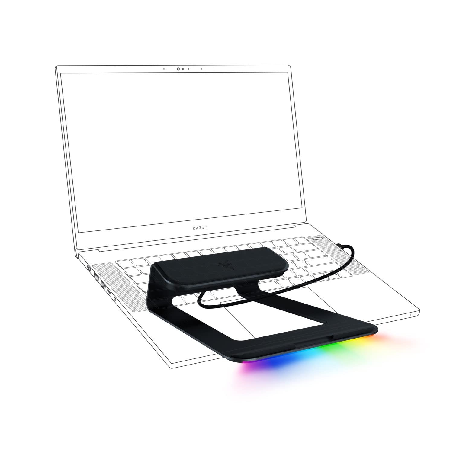 razer-laptop-stand-chroma-v2-usb-c-hub-laptop-stand-with-4k-hdmi-2-usb-a-100w-pd image 8