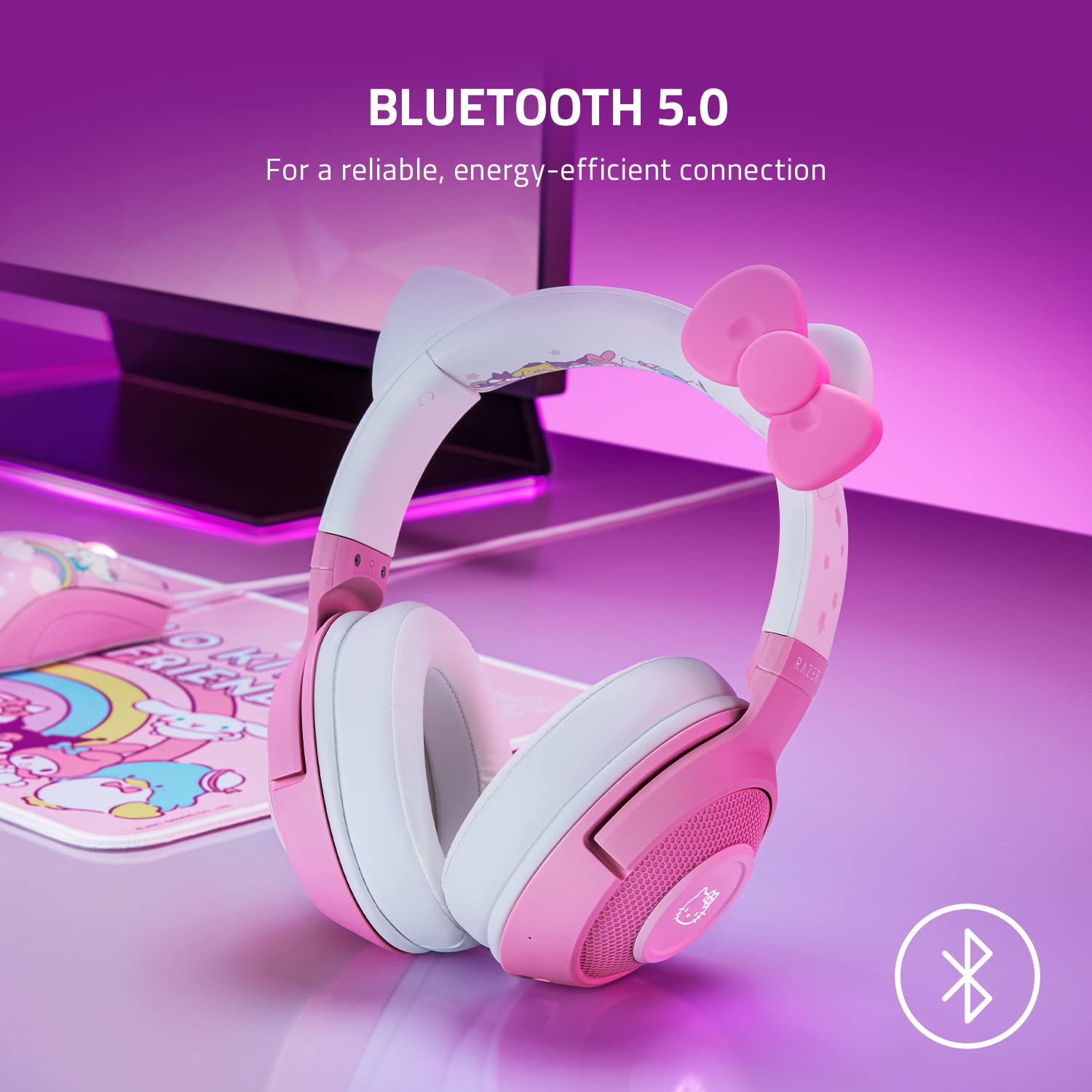razer-kraken-bt-headset-hello-kitty-friends-edition-bluetooth-5-0-40mm-drivers-c image 3