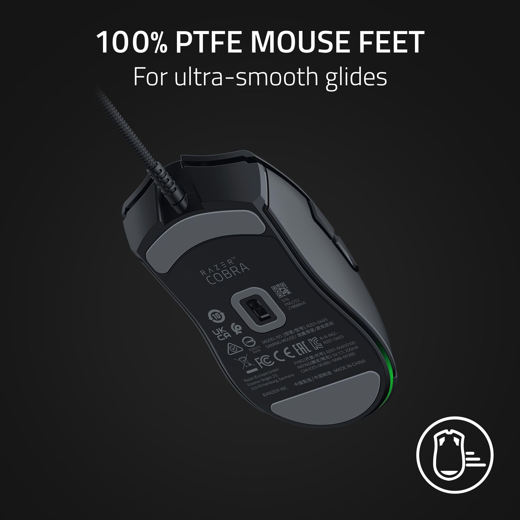 razer-cobra-lightweight-wired-gaming-mouse-gen-3-optical-switches-8500-dpi-senso image 7
