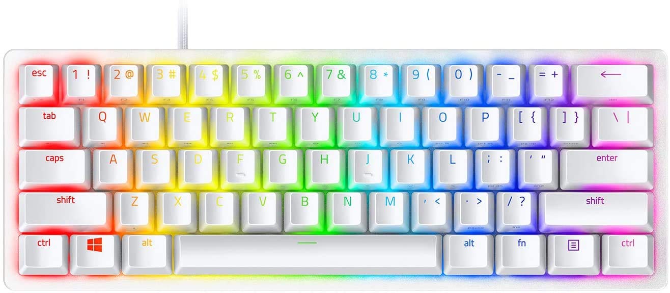 razer-huntsman-mini-60-gaming-keyboard-white-linear-optical-switches-aluminum-to image 1