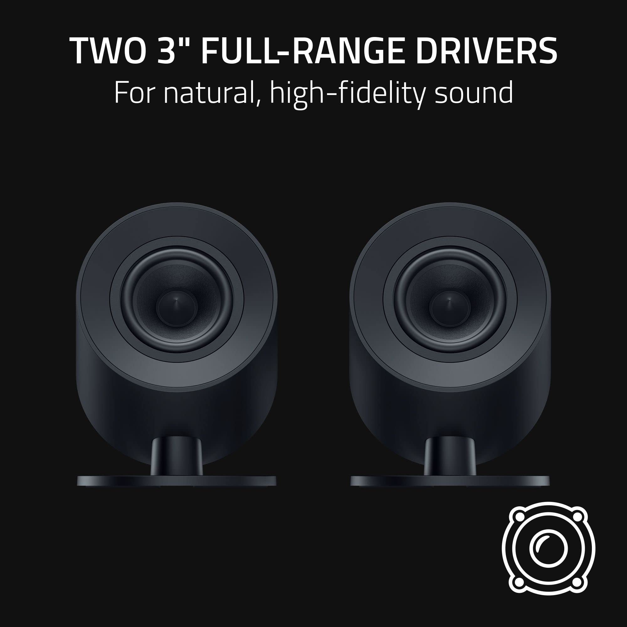 razer-nommo-v2-x-full-range-2-0-pc-gaming-speakers-with-thx-spatial-audio-3-driv image 2