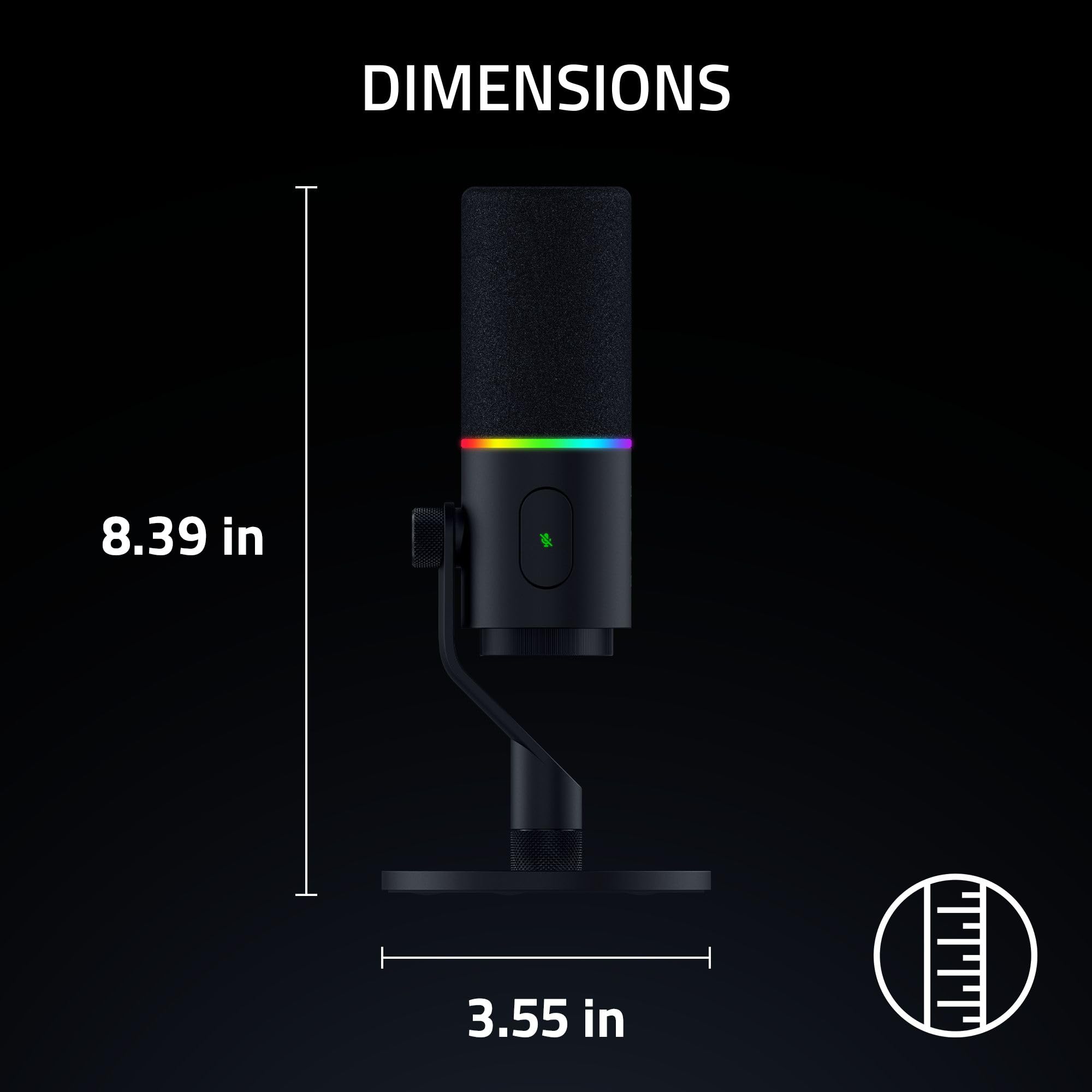 razer-seiren-v3-pro-dynamic-streaming-microphone-usb-type-c-xlr-32-bit-float-ai- image 8