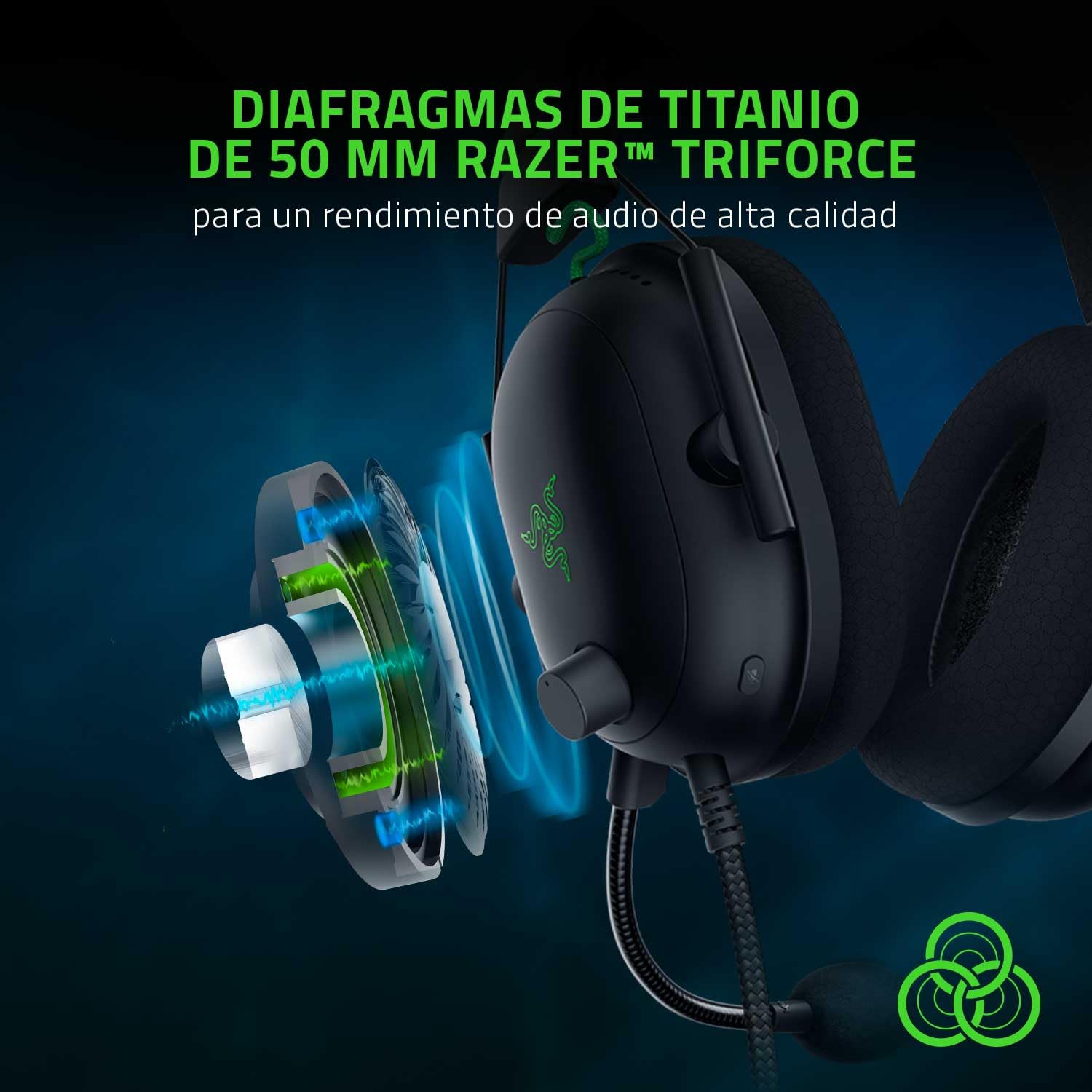 razer-blackshark-v2-wired-gaming-headset-thx-7-1-spatial-surround-sound-50mm-tri image 2