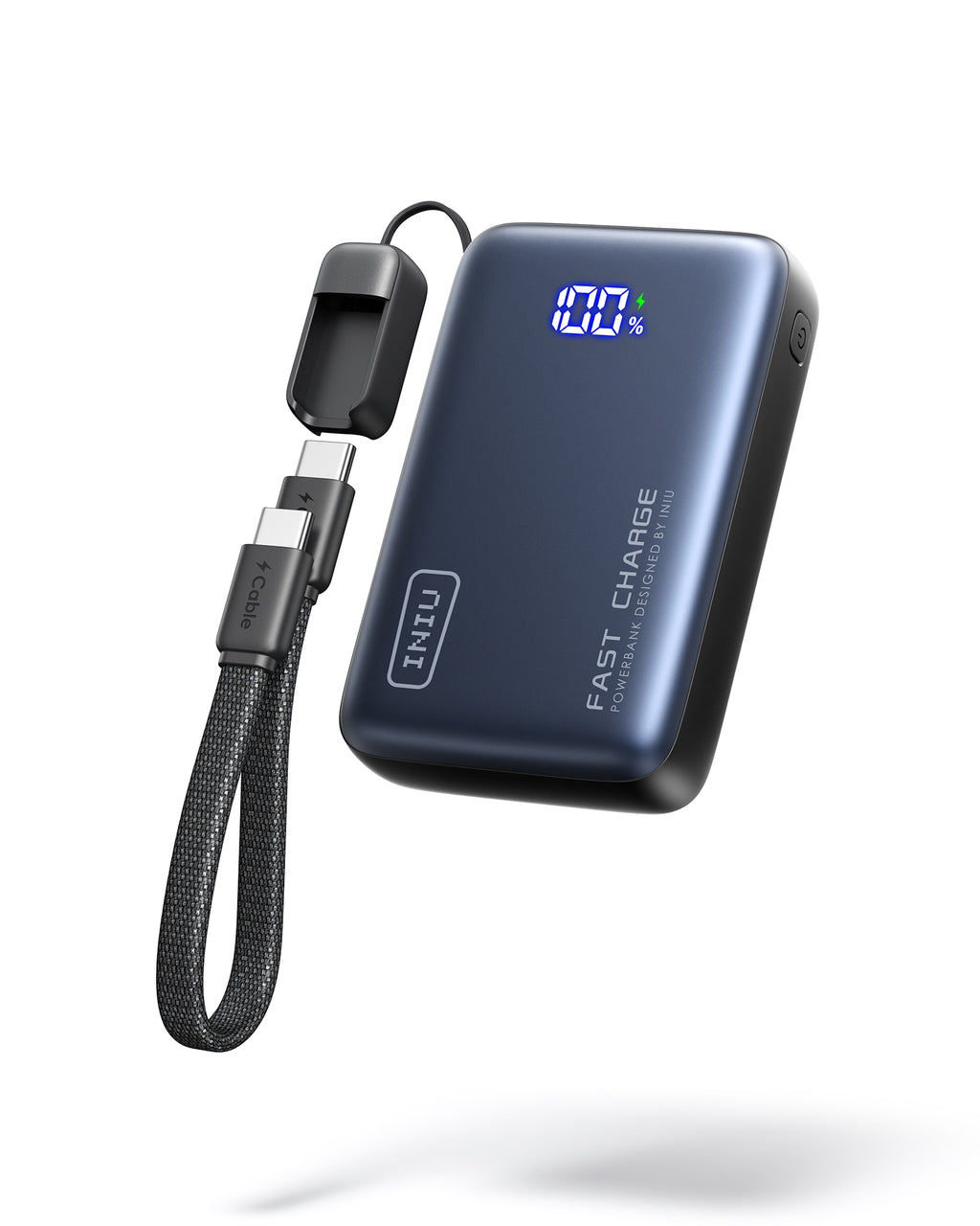 iniu-10000mah-pd-45w-palm-size-portable-power-bank-with-built-in-usb-c-cable image 1
