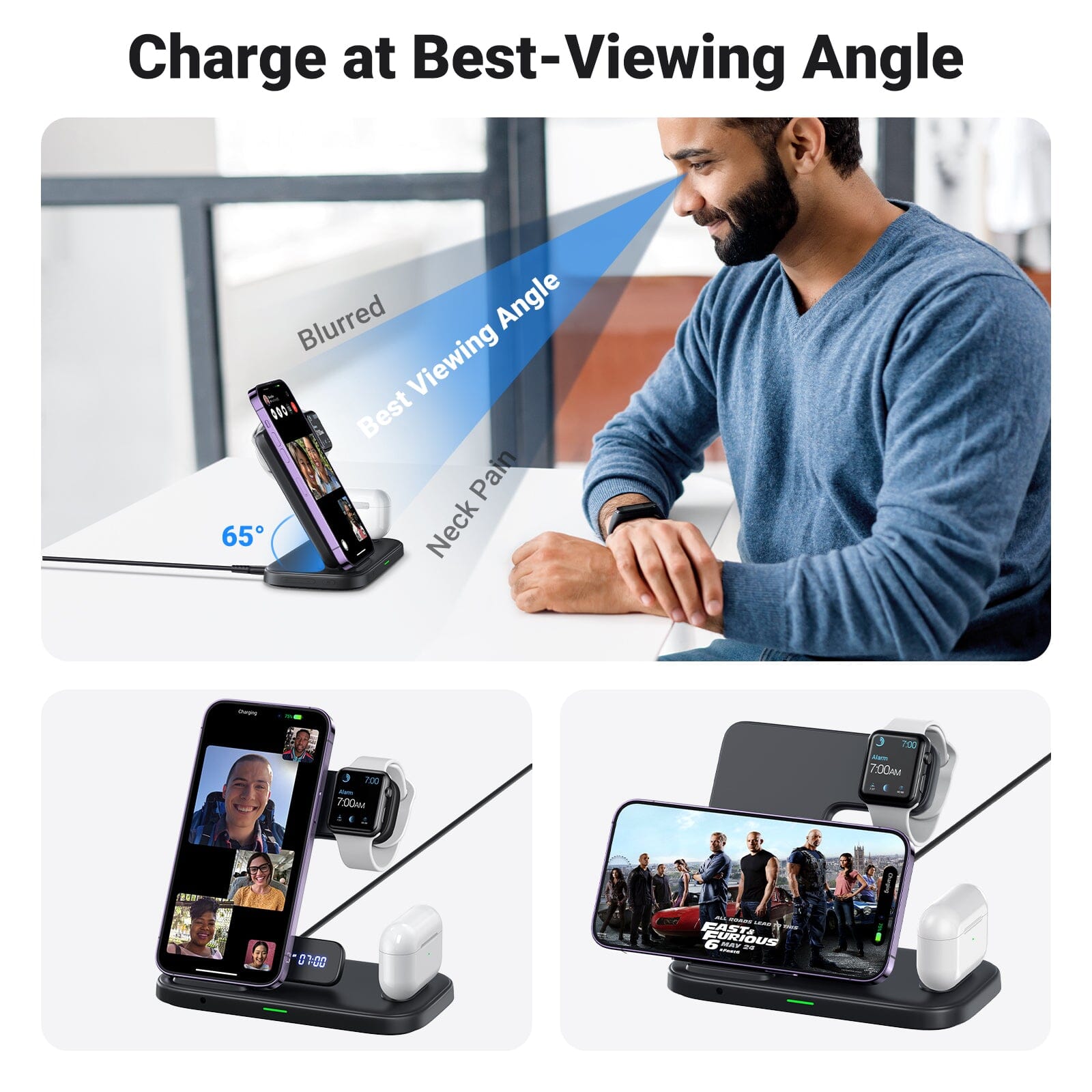 iniu-i220-qi-certified-3-in-1-fast-wireless-charging-station-15w-charger-for-iph image 8