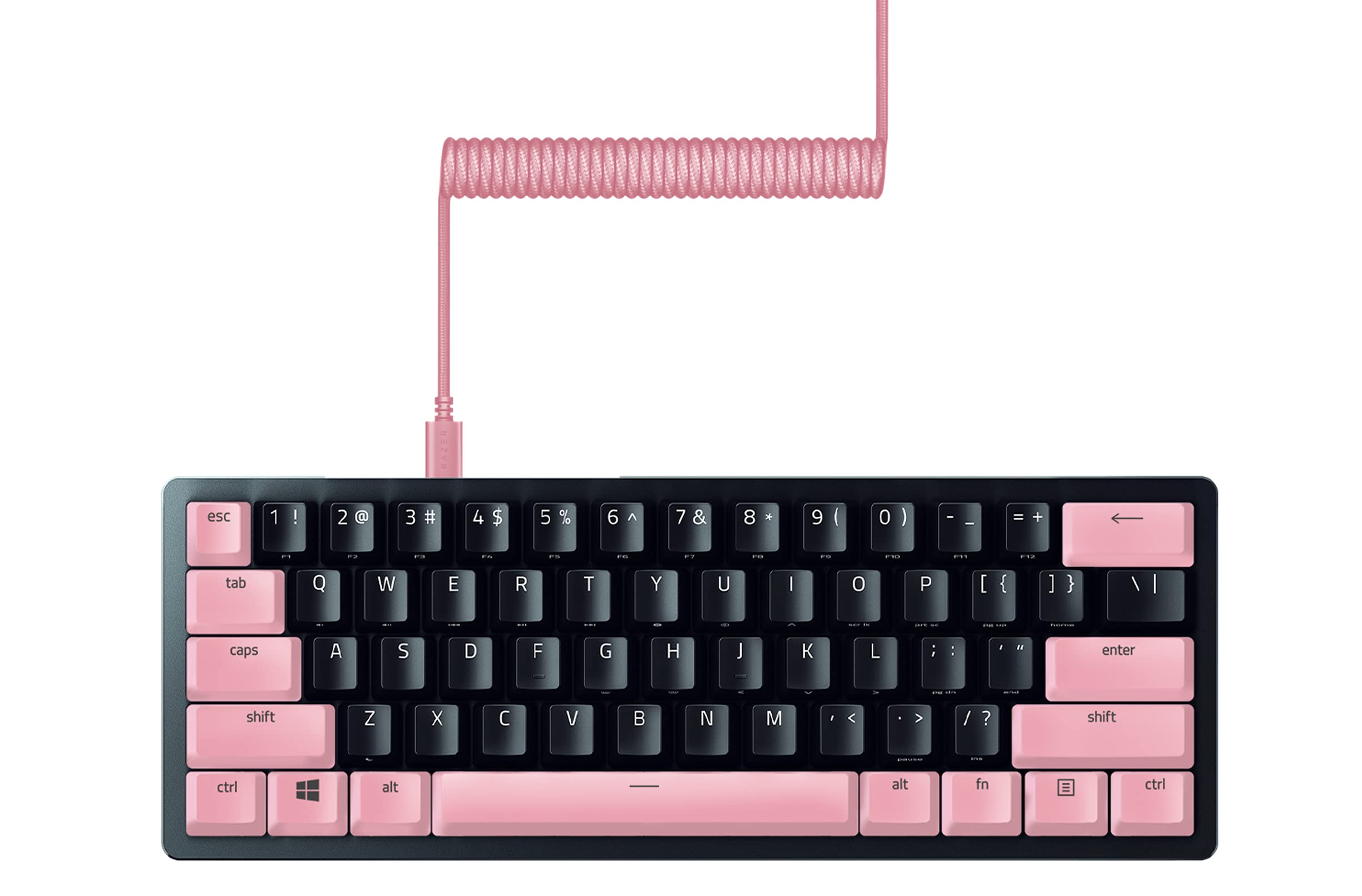 razer-huntsman-mini-60-gaming-keyboard-clicky-optical-black-pbt-keycap-coiled-ca image 1