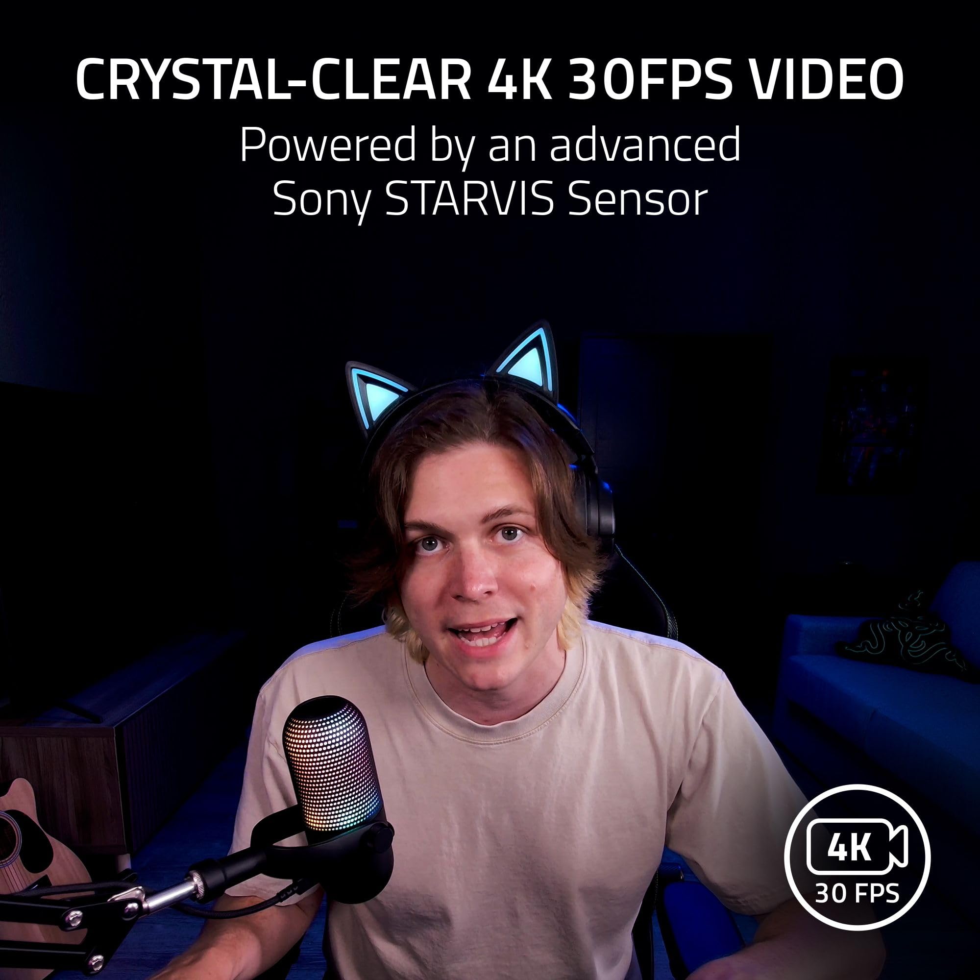 razer-kiyo-v2-streaming-webcam-pink-4k-30fps-sony-starvis-sensor-ai-auto-framing image 3