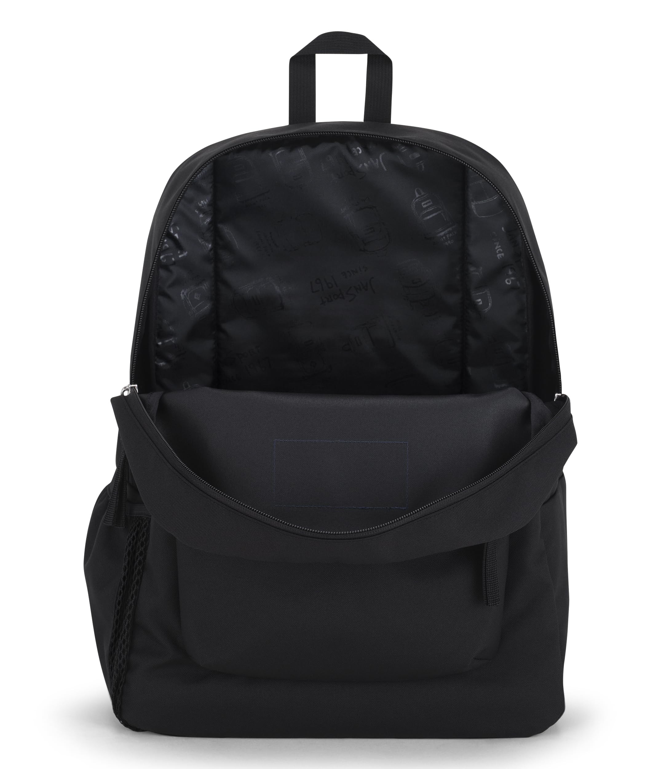 jansport-cross-town-backpack-17-x-12-5-x-6-100-recycled-600d-daypack-with-front- image 6