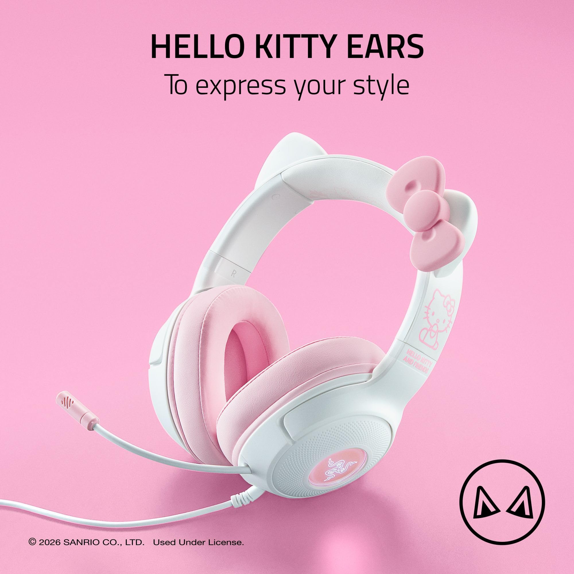 razer-kraken-kitty-v2-usb-wired-gaming-headset-hello-kitty-edition-stream-reacti image 2