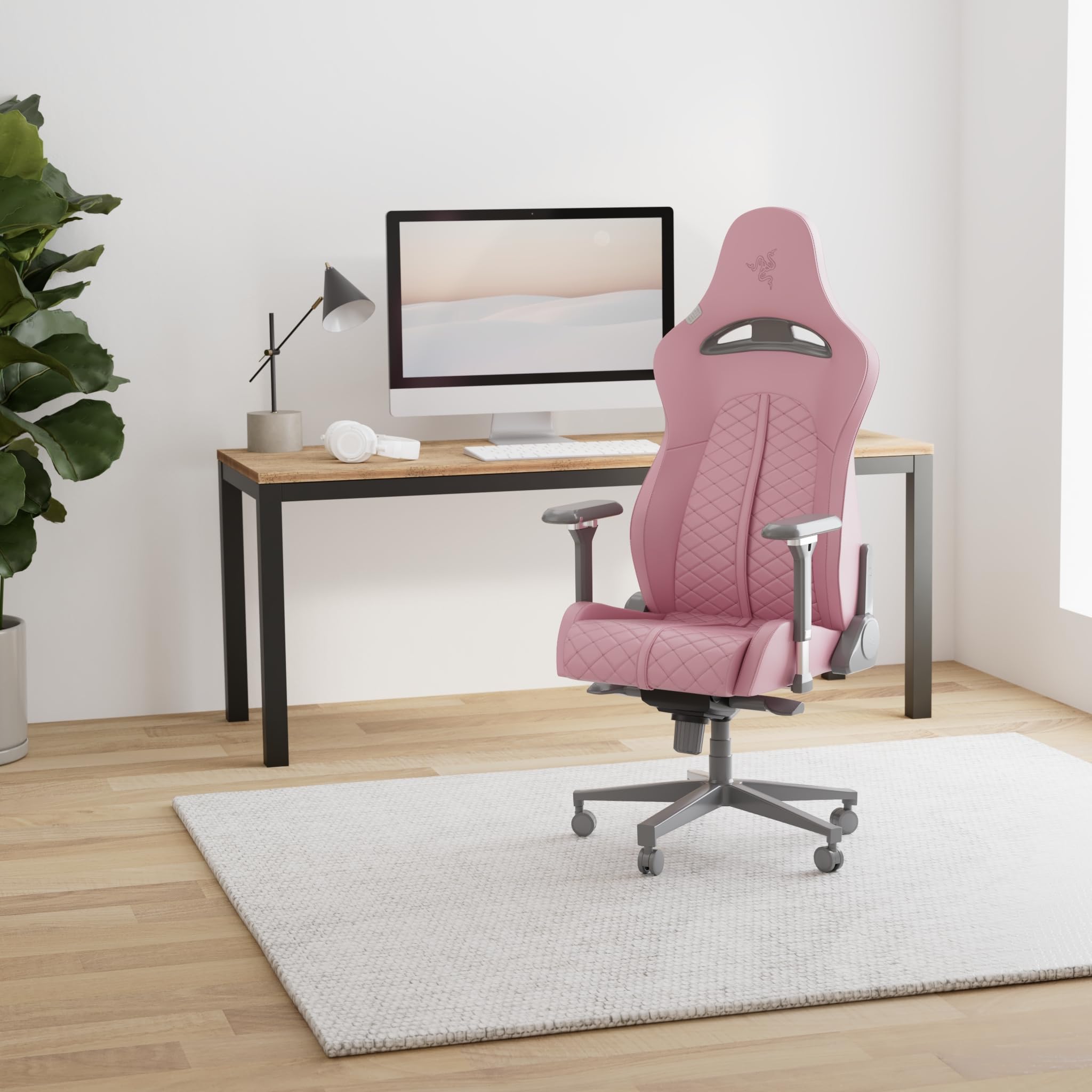 razer-enki-gaming-chair-pink-all-day-comfort-with-built-in-lumbar-arch-152-recli image 2