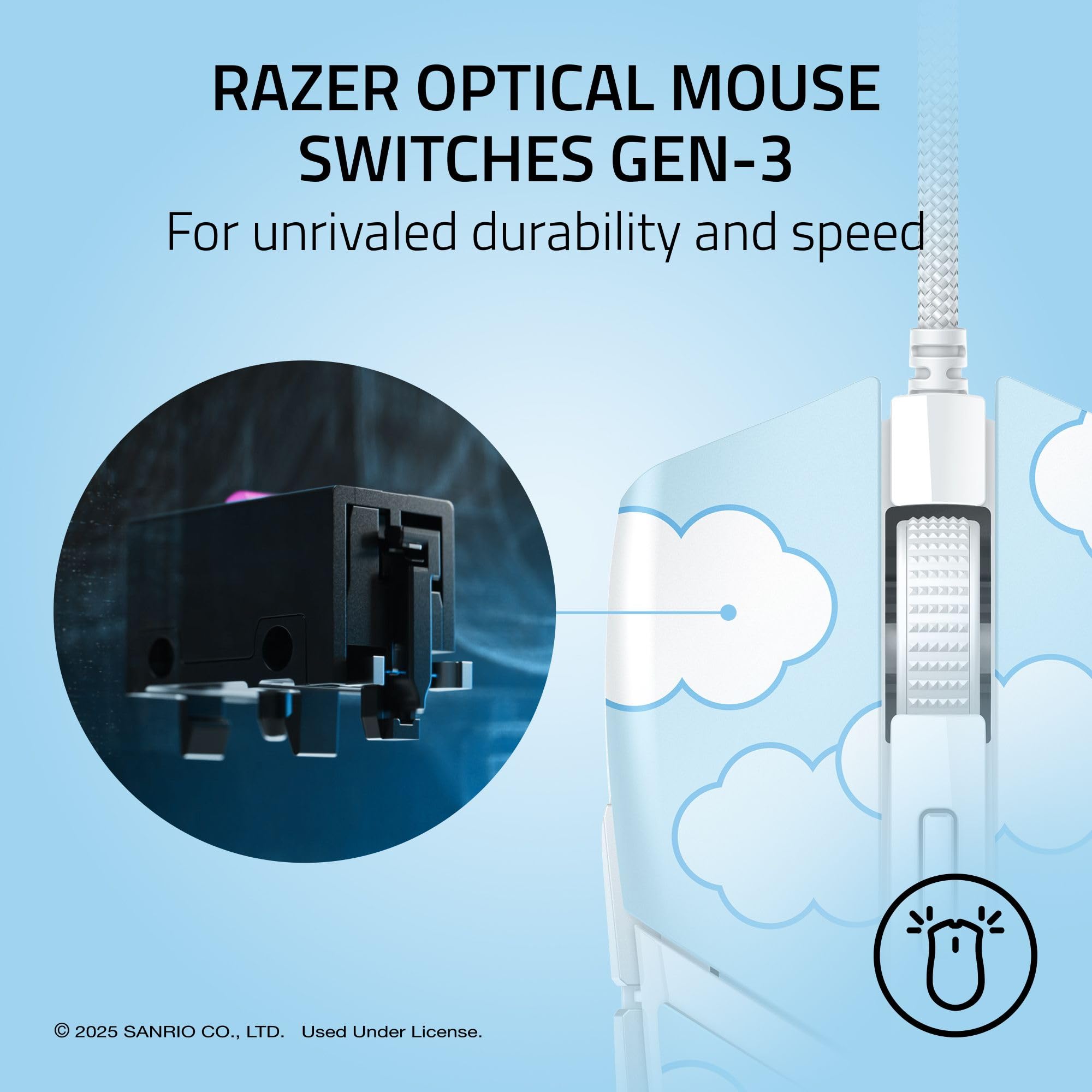 razer-cobra-wired-gaming-mouse-cinnamoroll-edition-58g-lightweight-gen-3-optical image 3