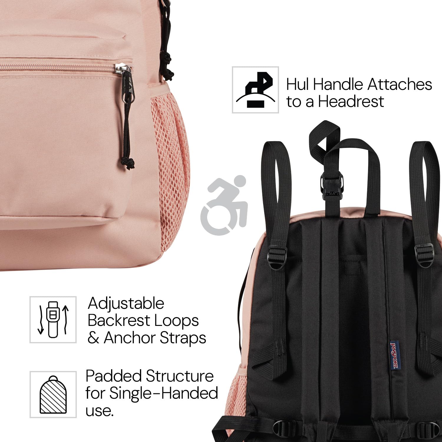 jansport-central-adaptive-backpack-red-multi-hippie-days-wheelchair-walker-compa image 8