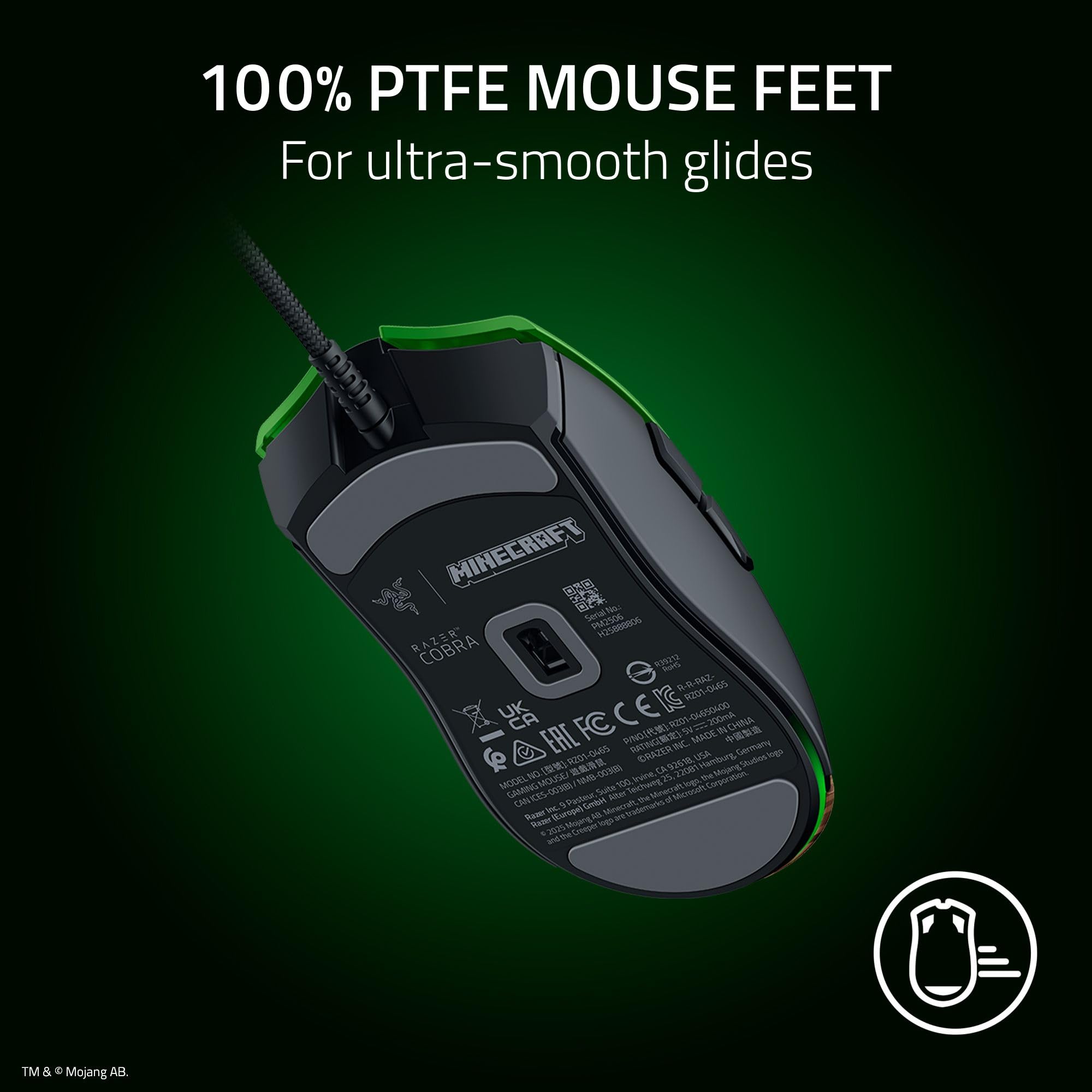 razer-cobra-wired-gaming-mouse-minecraft-edition-58g-gen-3-optical-switches-chro image 8