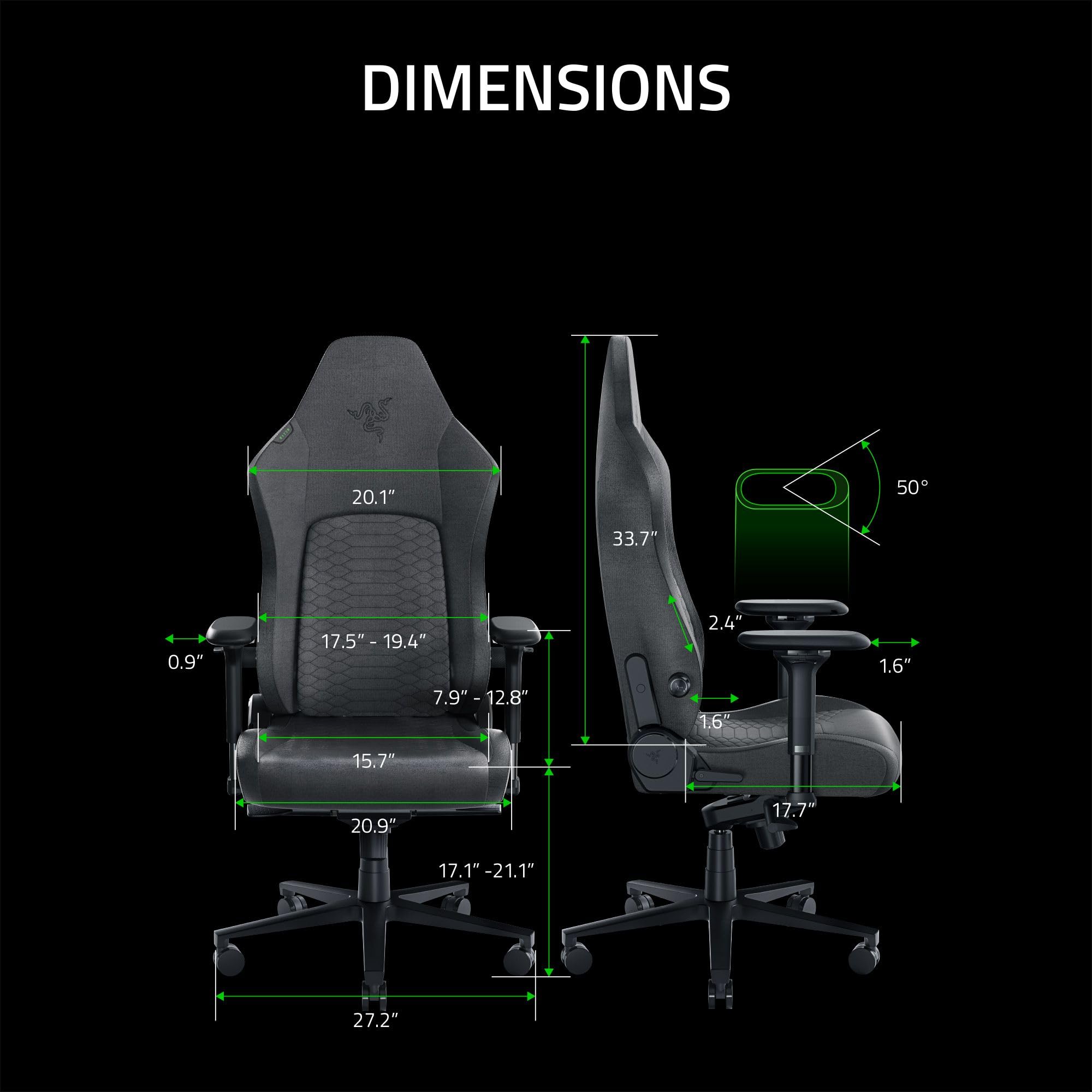 razer-iskur-v2-ergonomic-gaming-chair-with-adaptive-lumbar-support-152-recline-4 image 3