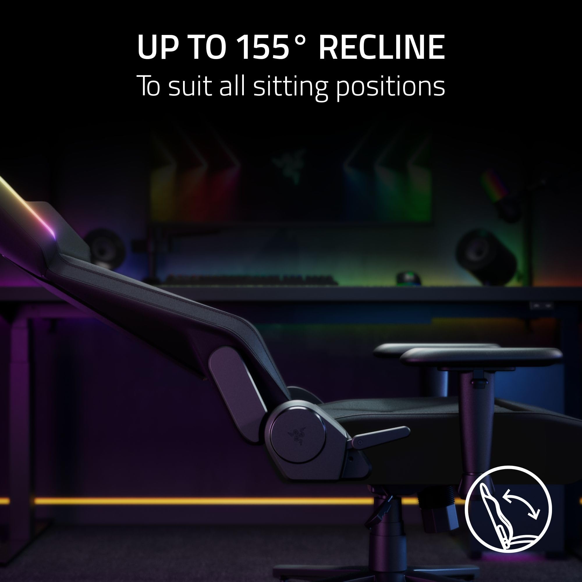 razer-soma-chroma-ergonomic-gaming-chair-reactive-razer-chroma-rgb-built-in-lumb image 8