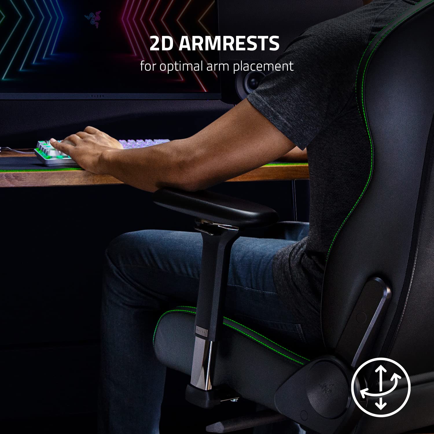 razer-enki-x-essential-gaming-chair-built-in-lumbar-arch-152-degree-recline-eco- image 6