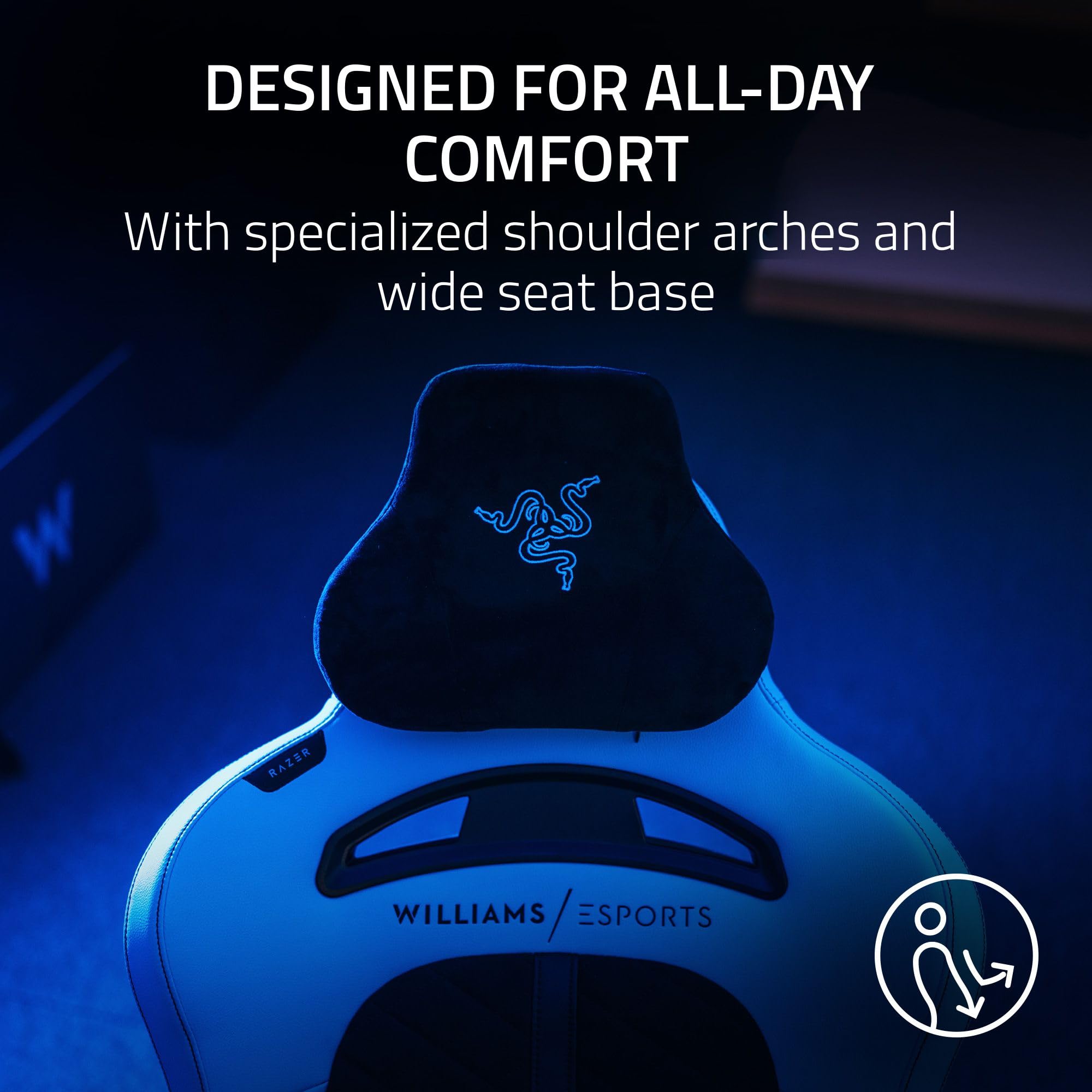razer-enki-pro-williams-esports-edition-premium-gaming-chair-with-alcantara-upho image 3