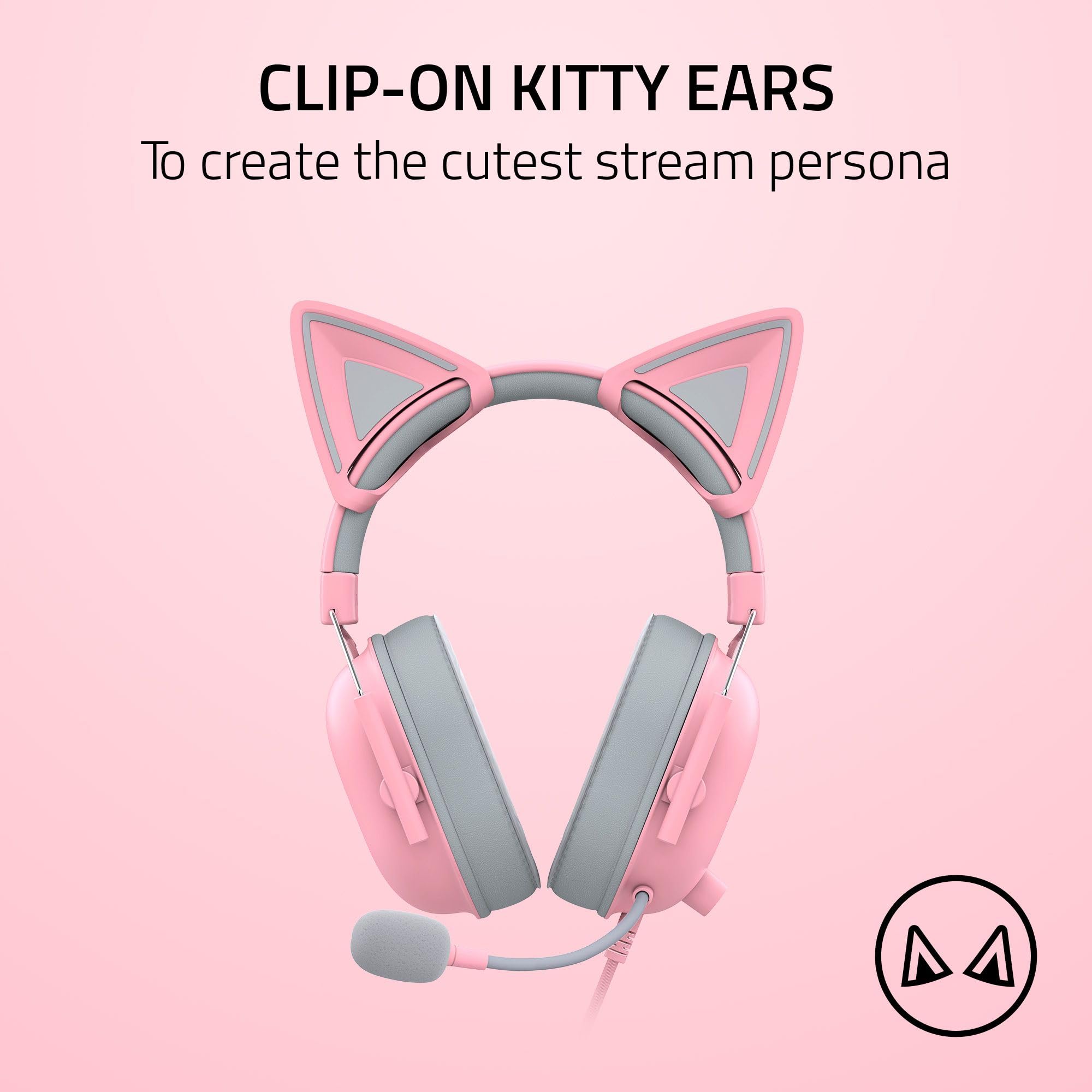 razer-kitty-ears-v2-clip-on-headset-accessory-universal-fit-adjustable-straps-li image 2