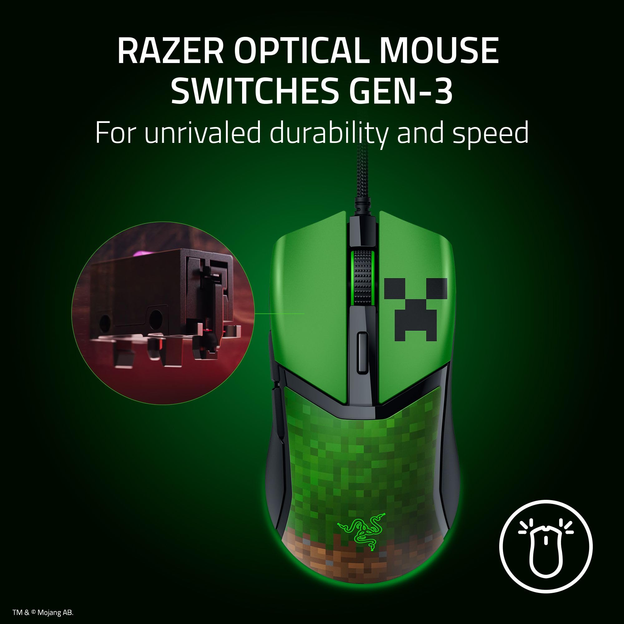 razer-cobra-wired-gaming-mouse-minecraft-edition-58g-gen-3-optical-switches-chro image 4