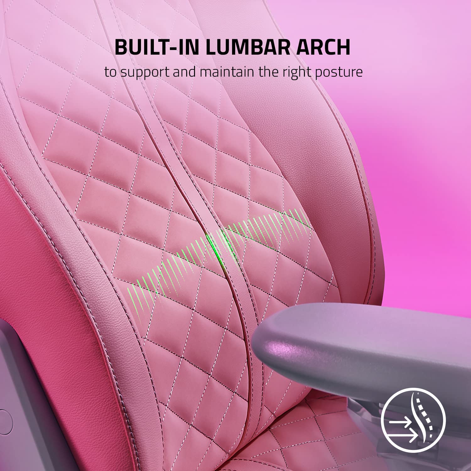 razer-enki-gaming-chair-pink-all-day-comfort-with-built-in-lumbar-arch-152-recli image 5