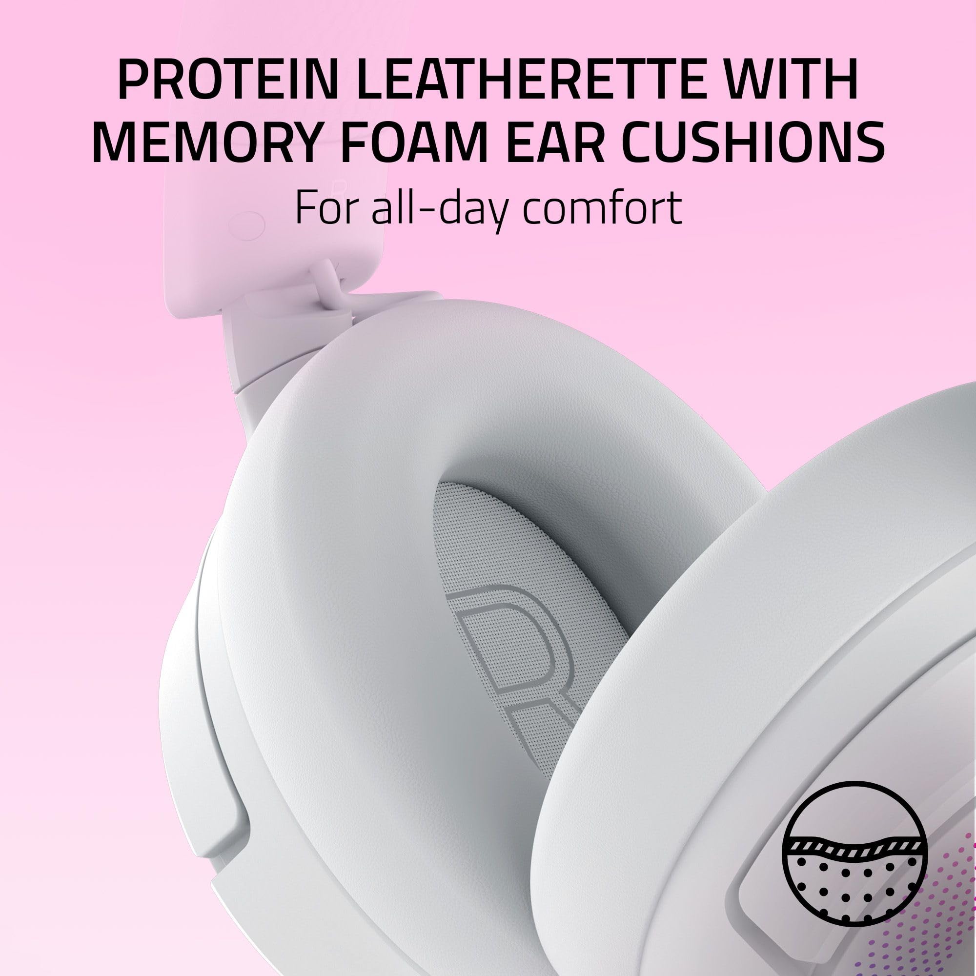 razer-kraken-kitty-v3-pro-wireless-rgb-gaming-headset-white-chroma-rgb-kitty-ear image 7