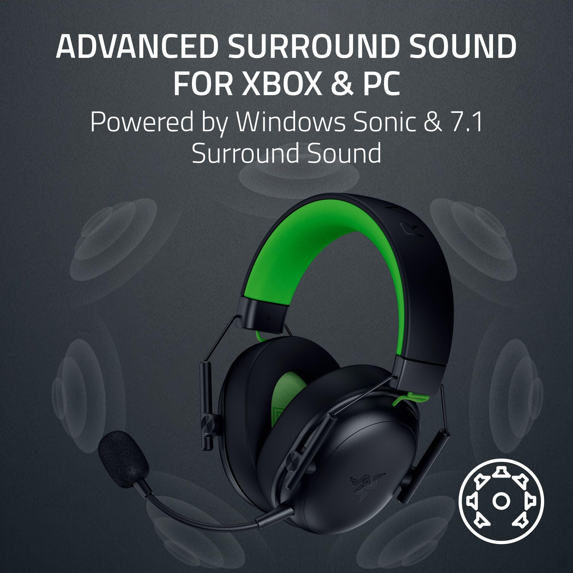 razer-blackshark-v3-x-hyperspeed-wireless-gaming-headset-for-xbox-50mm-triforce- image 7