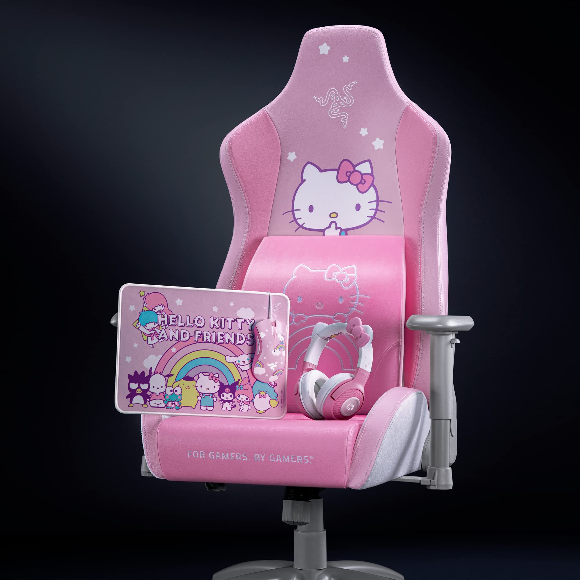razer-lumbar-cushion-hello-kitty-friends-edition-memory-foam-lumbar-support-for- image 4