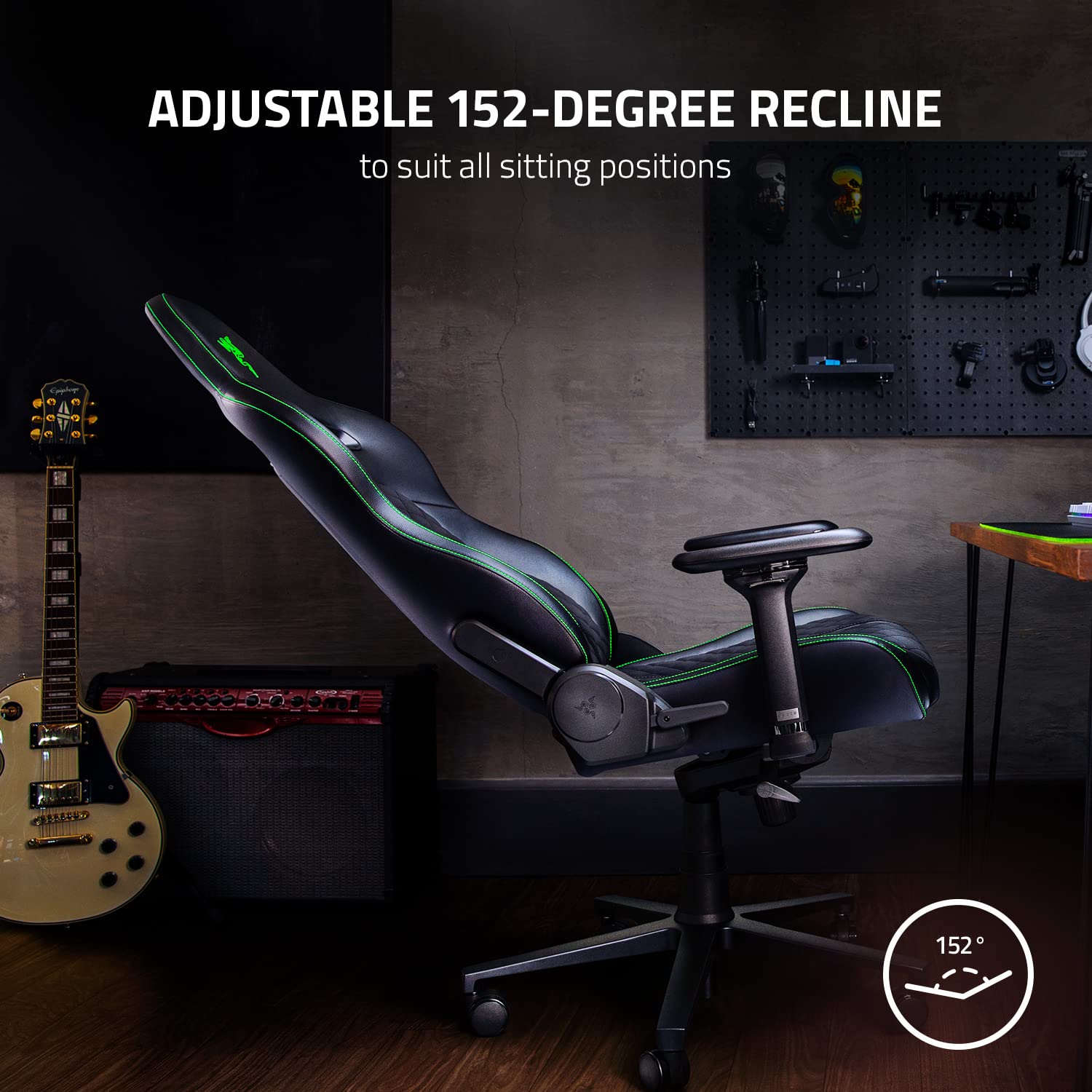 razer-enki-x-essential-gaming-chair-built-in-lumbar-arch-152-recline-dual-textur image 8