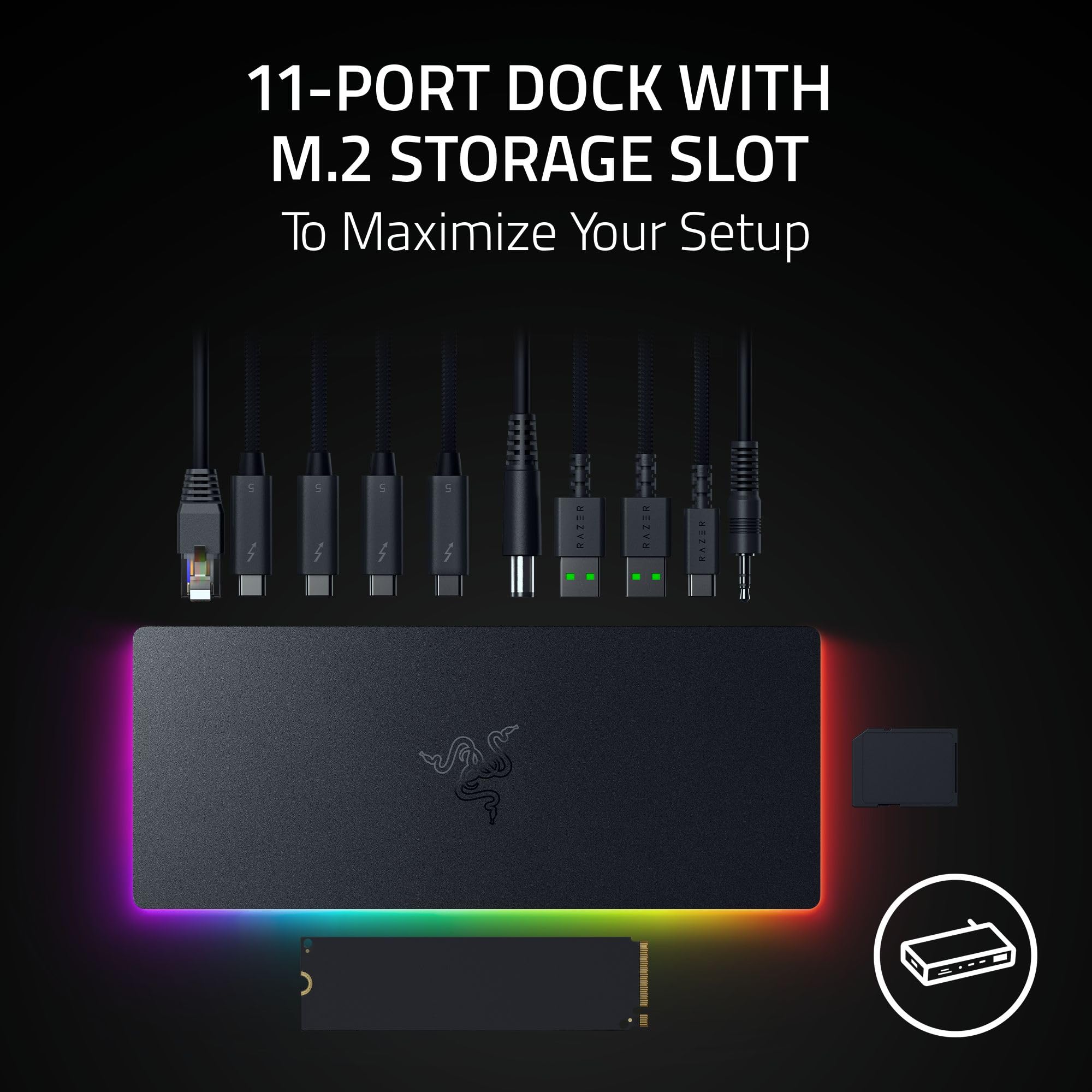 razer-thunderbolt-5-dock-chroma-11-port-docking-station-with-m-2-ssd-slot-120gbp image 4