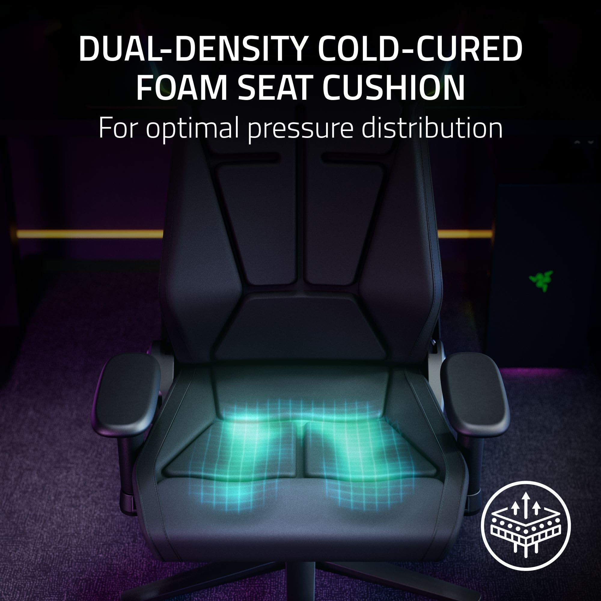 razer-soma-chroma-ergonomic-gaming-chair-reactive-razer-chroma-rgb-built-in-lumb image 4