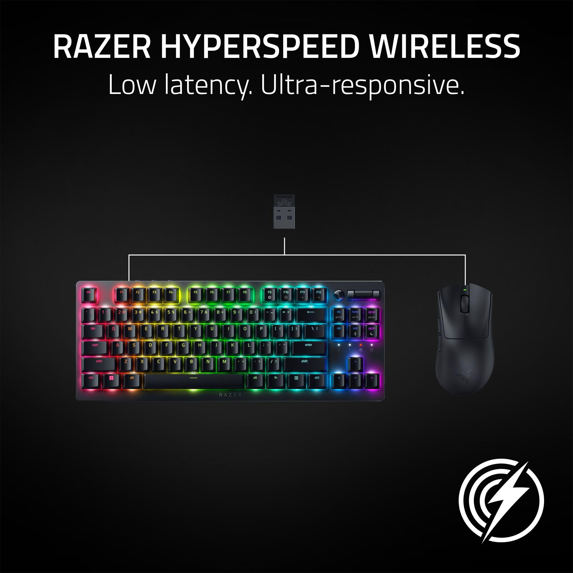 razer-deathadder-v3-hyperspeed-wireless-gaming-mouse-55g-lightweight-26k-focus-x image 5