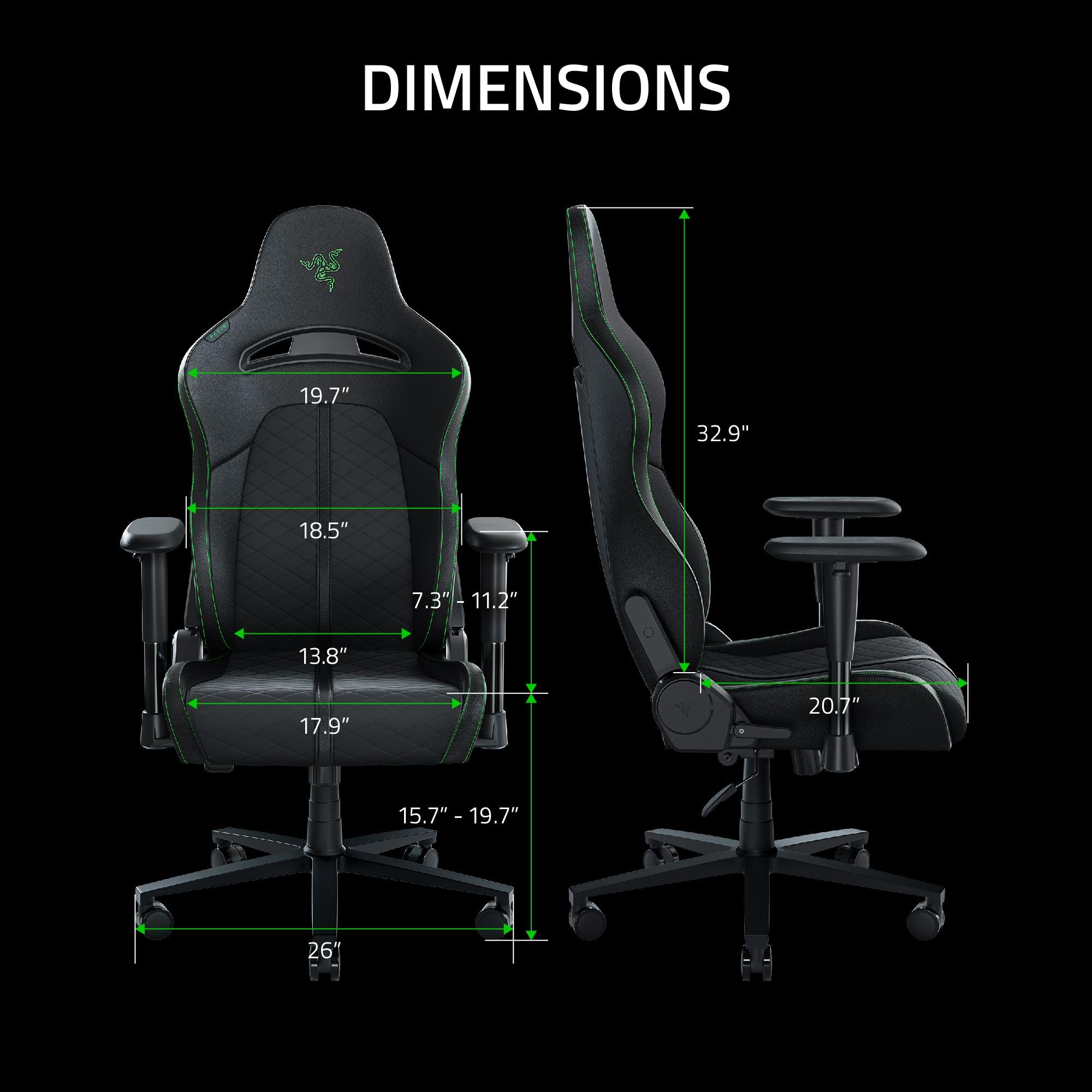 razer-enki-x-essential-gaming-chair-built-in-lumbar-arch-152-degree-recline-eco- image 2