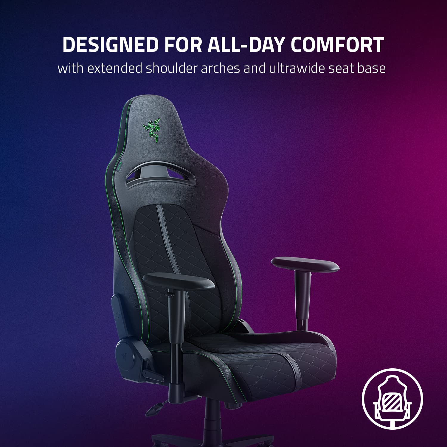 razer-enki-x-essential-gaming-chair-built-in-lumbar-arch-152-recline-dual-textur image 4