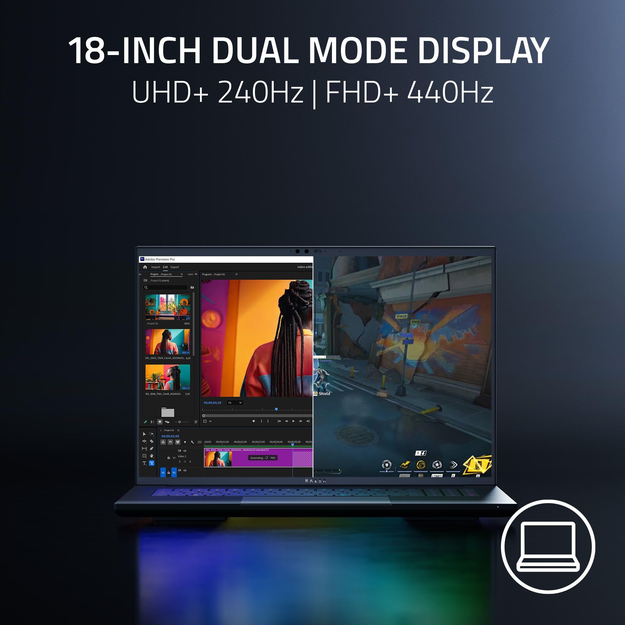 razer-blade-18-2025-gaming-laptop-rtx-5070-ti-intel-core-ultra-9-275hx-dual-uhd- image 5