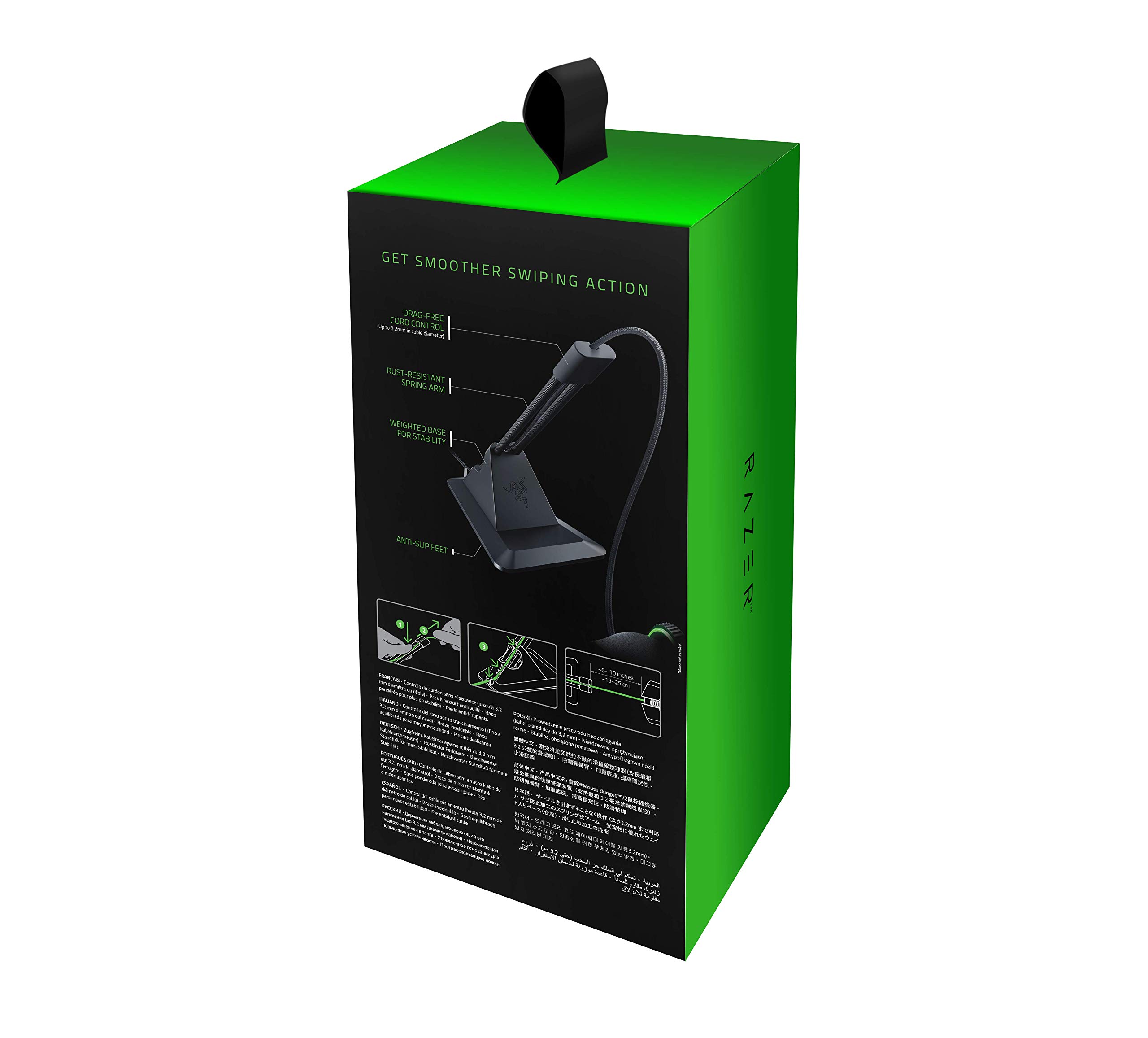 razer-gaming-mouse-bungee-v2-drag-free-wired-mouse-cable-management-classic-blac image 8