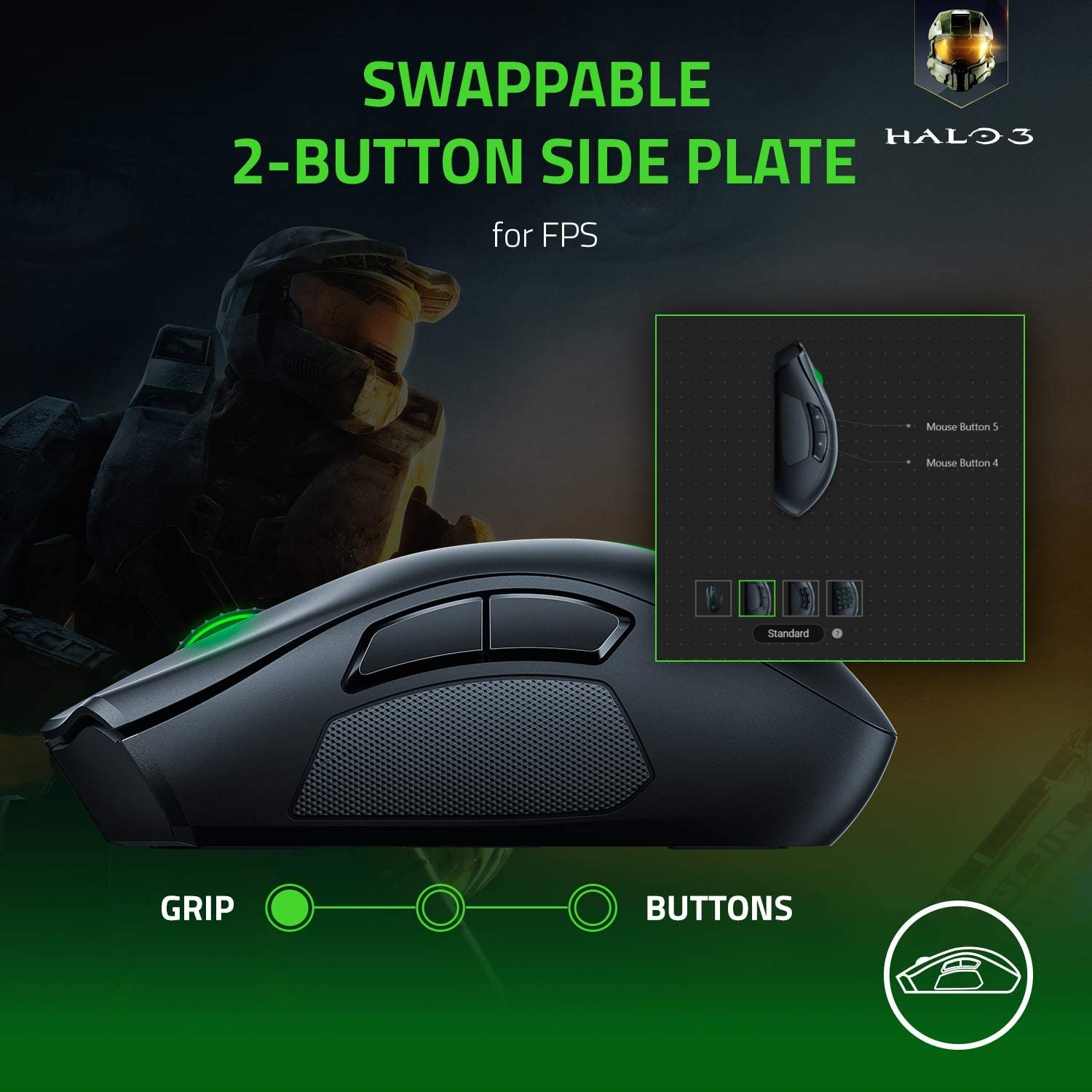 razer-naga-pro-wireless-gaming-mouse-modular-2-6-12-button-side-plates-focus-20k image 6
