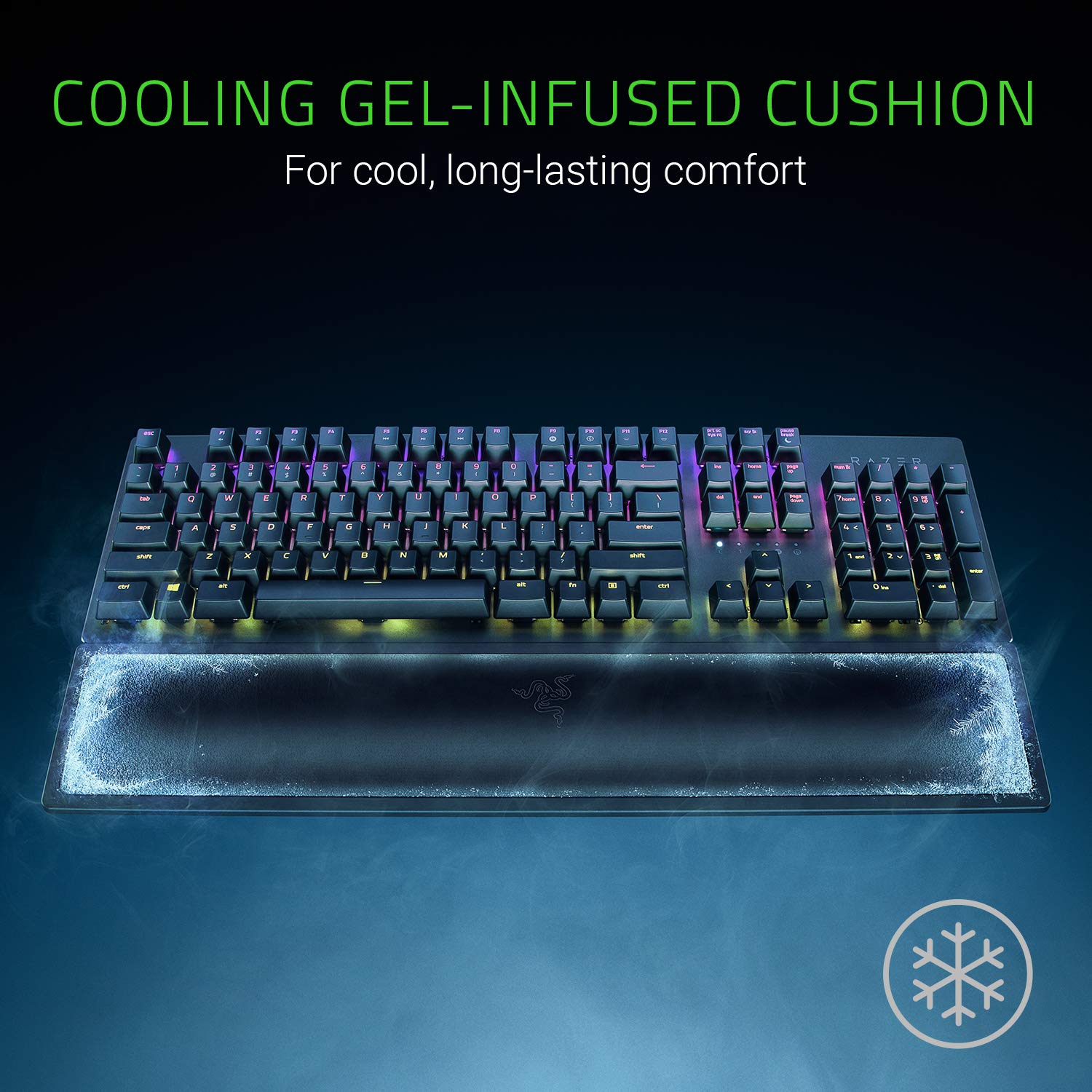 razer-ergonomic-wrist-rest-pro-for-full-sized-keyboards-with-cooling-gel-infused image 2