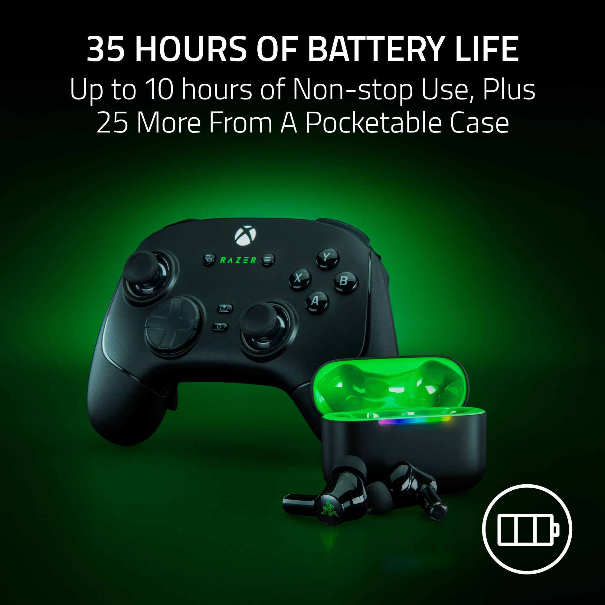 razer-hammerhead-v3-x-hyperspeed-wireless-gaming-earbuds-xbox-edition-2-4-ghz-bl image 4