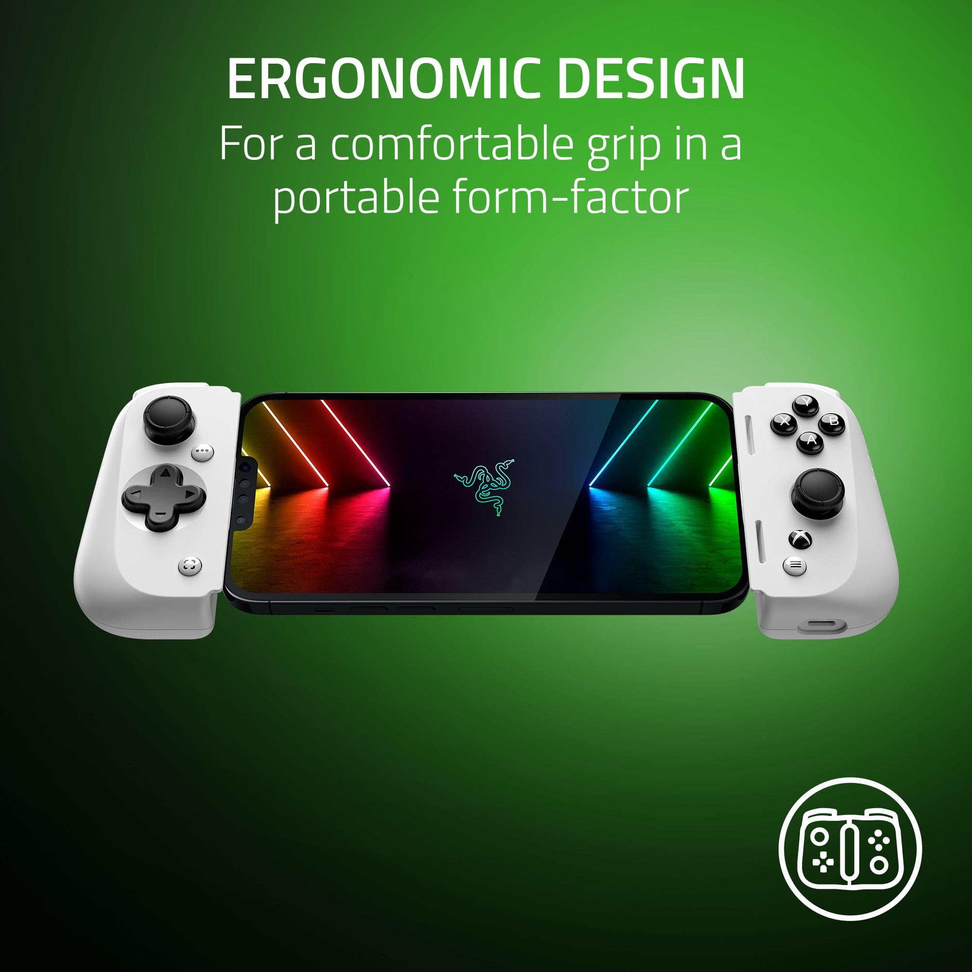 razer-kishi-v2-mobile-gaming-controller-for-iphone-lightning-xbox-edition-white- image 6