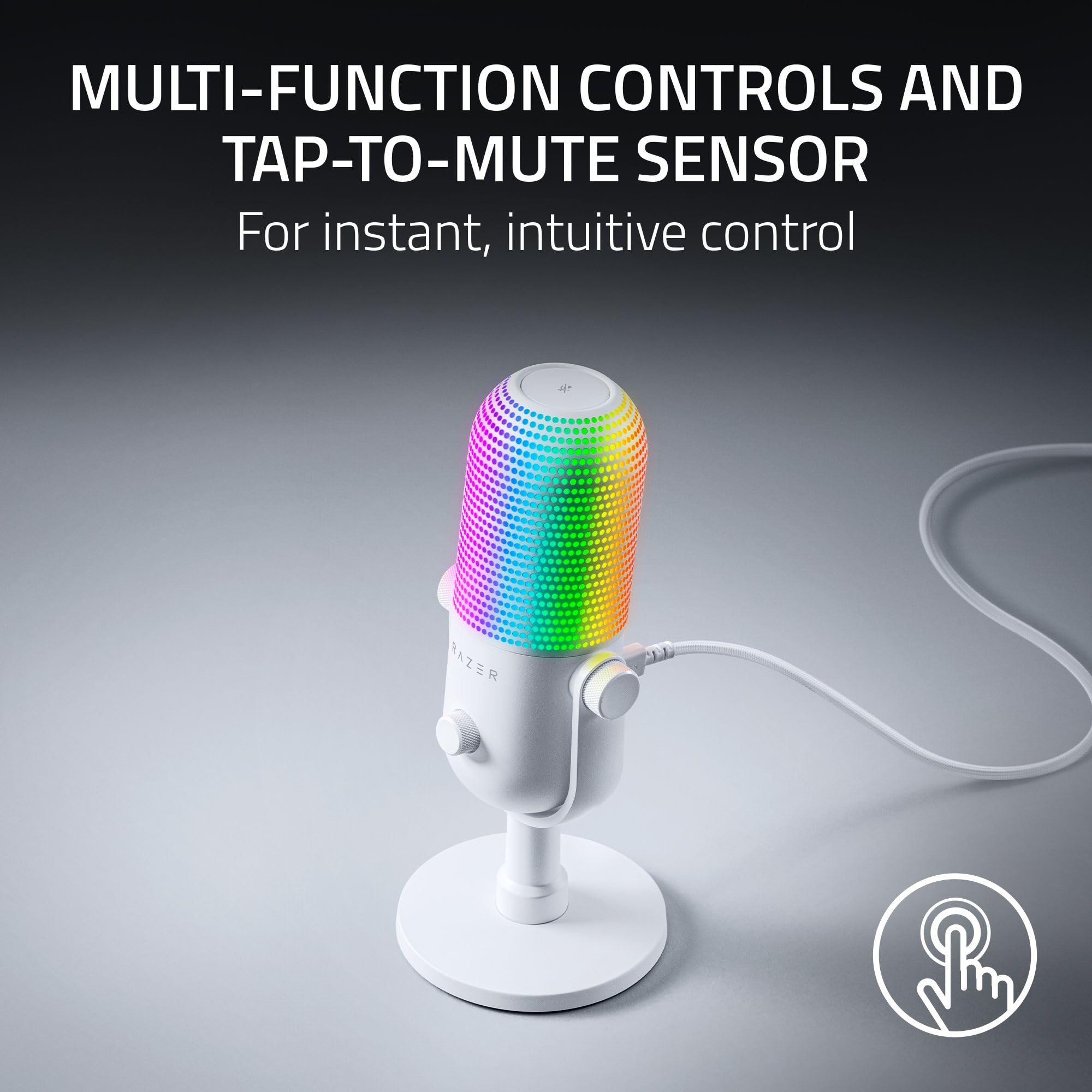 razer-seiren-v3-chroma-32-bit-dsp-usb-c-condenser-microphone-for-pc-white-ai-aud image 6
