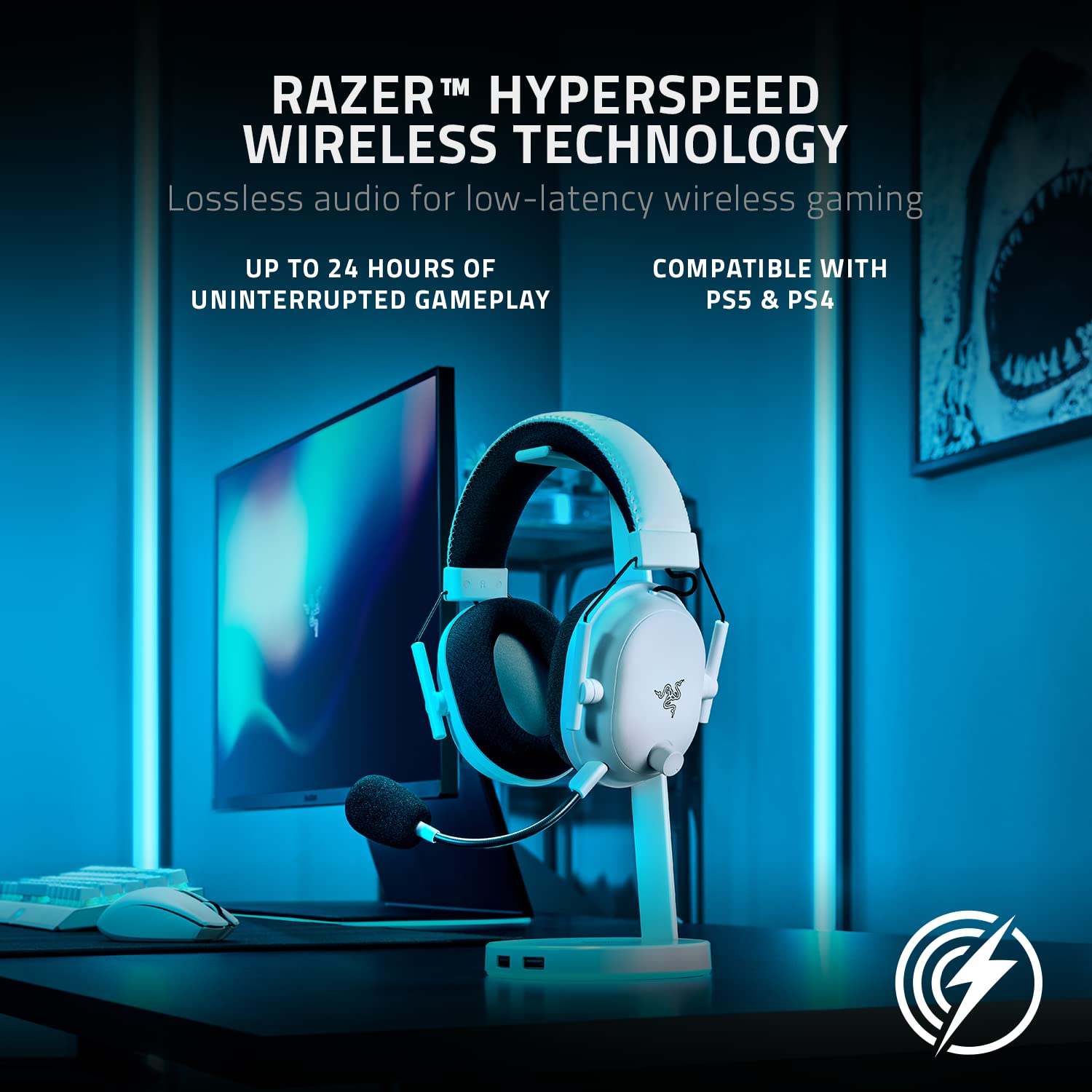 razer-blackshark-v2-pro-wireless-gaming-headset-with-thx-7-1-spatial-audio-50mm- image 2