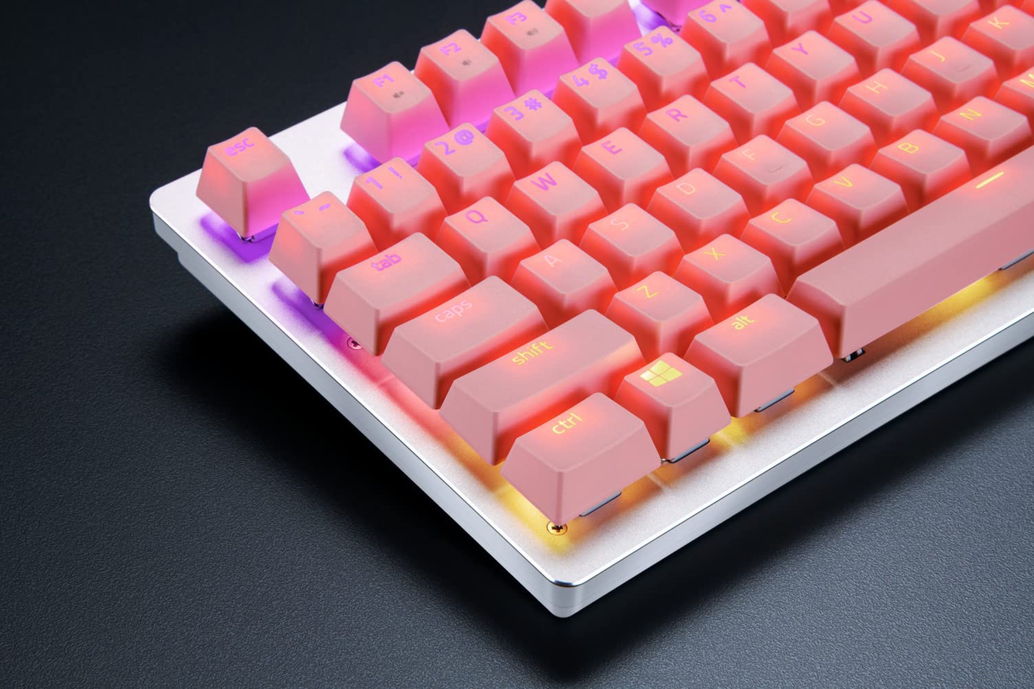razer-pbt-keycap-coiled-cable-upgrade-set-doubleshot-pbt-120-keycaps-braided-coi image 2
