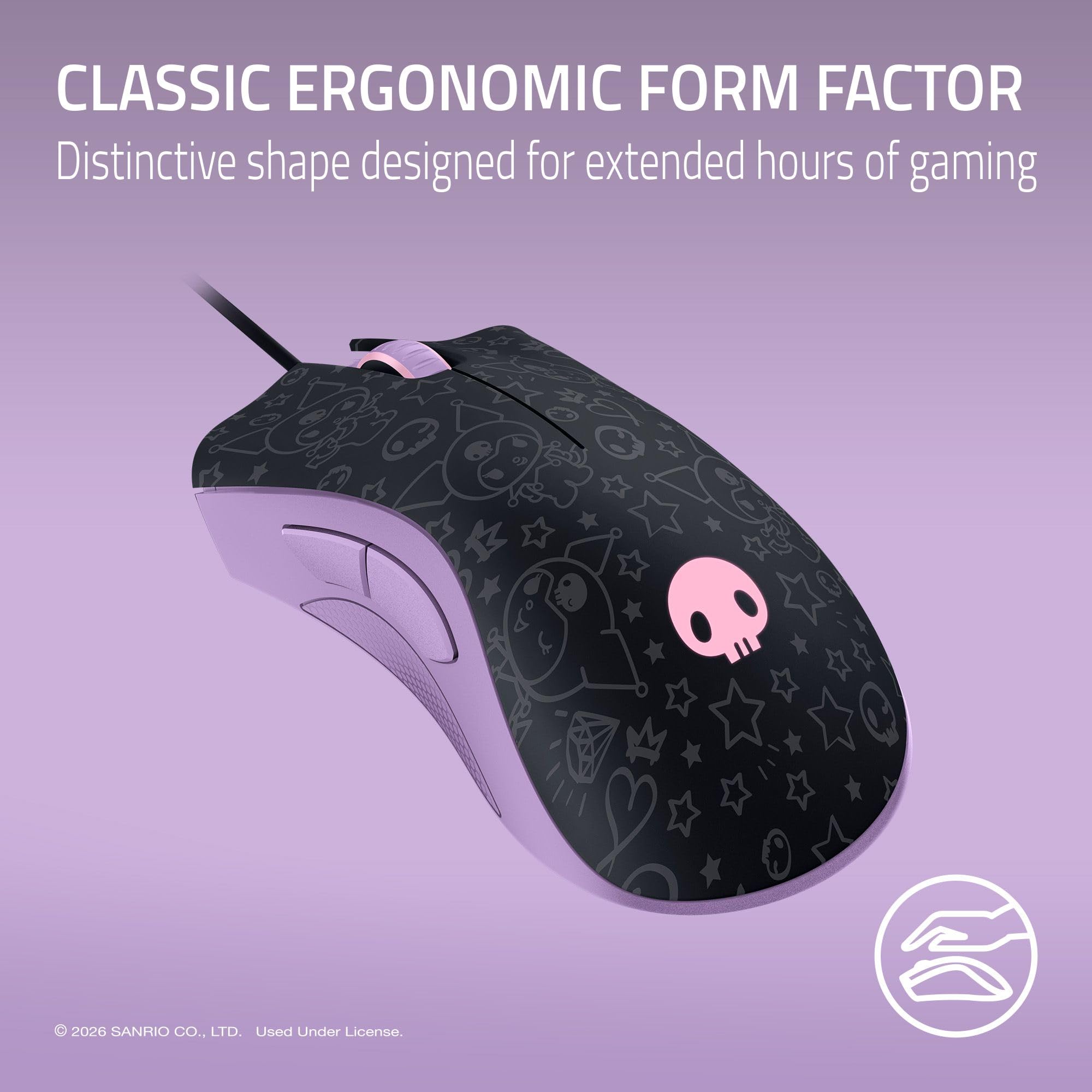 razer-deathadder-essential-ergonomic-wired-gaming-mouse-kuromi-edition-6400-dpi- image 5