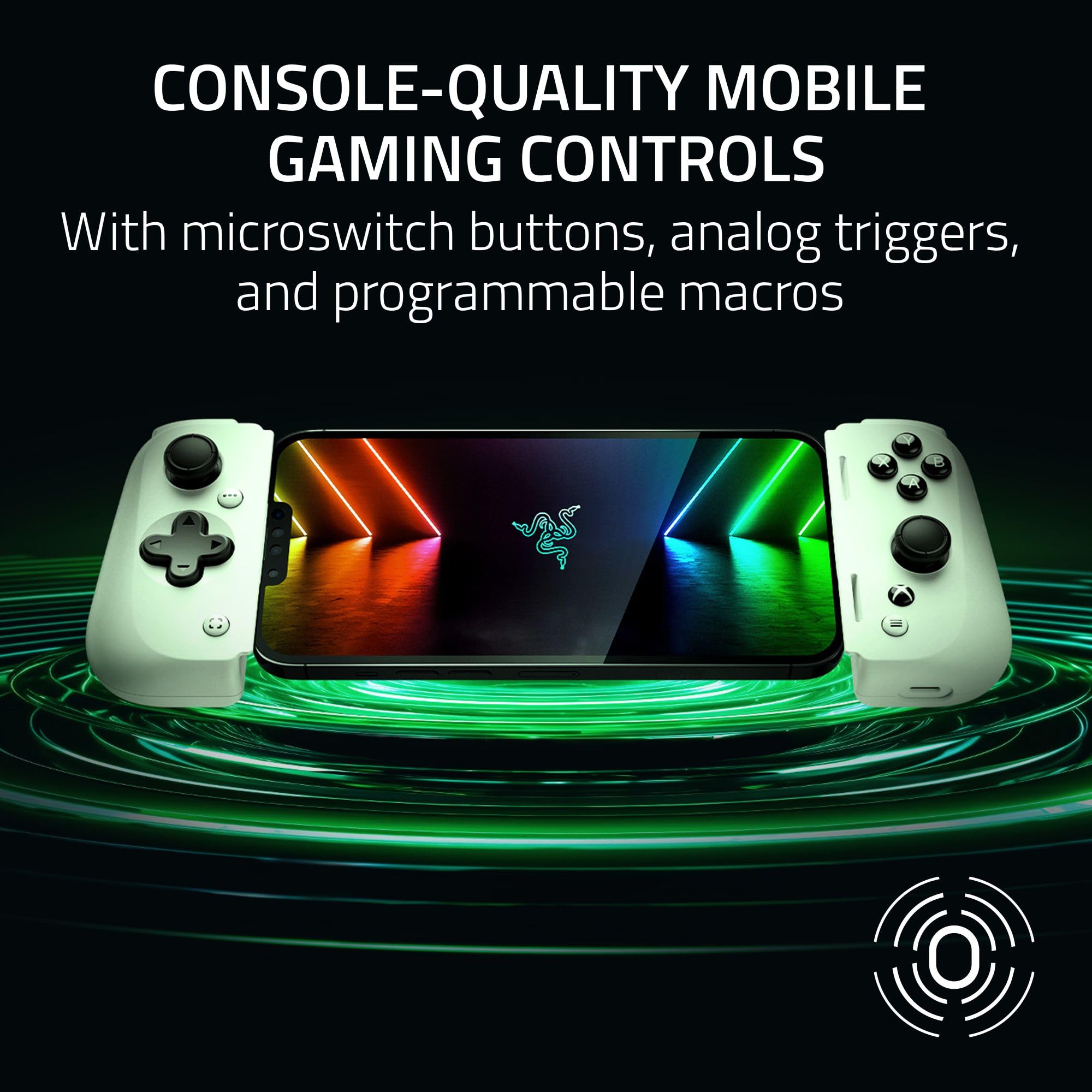razer-kishi-v2-mobile-gaming-controller-for-iphone-lightning-xbox-edition-white- image 2