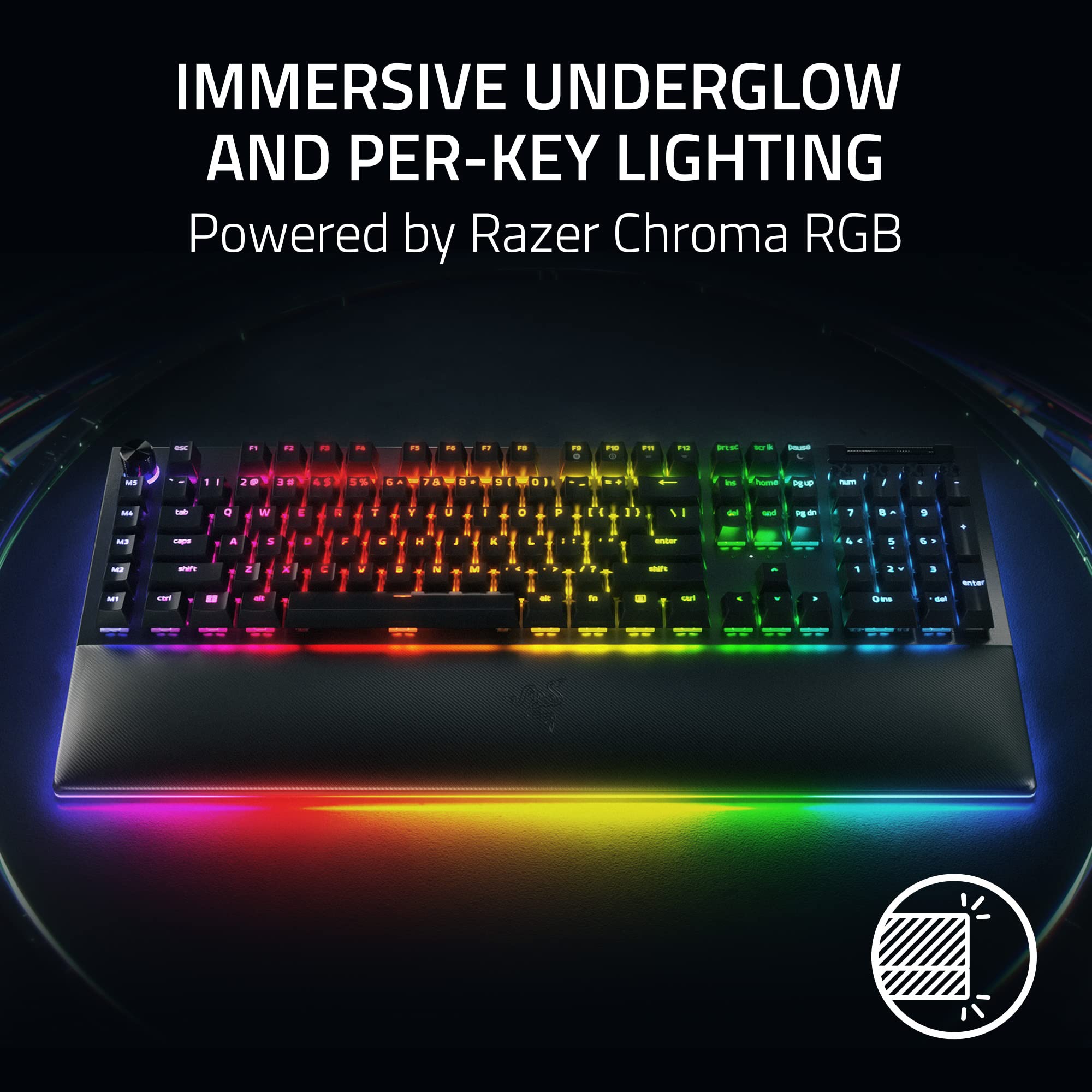 razer-blackwidow-v4-pro-wired-mechanical-gaming-keyboard-green-tactile-clicky-sw image 3