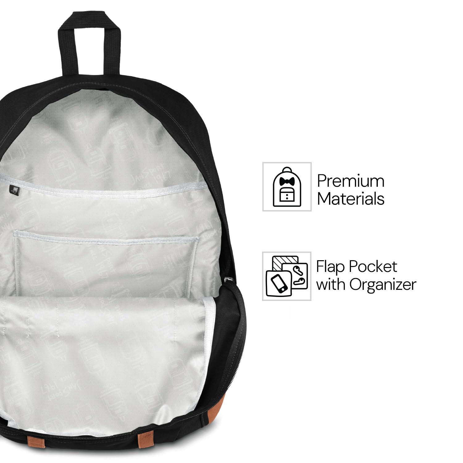 jansport-cortlandt-15-inch-laptop-backpack-with-vegan-leather-bottom-deep-junipe image 4