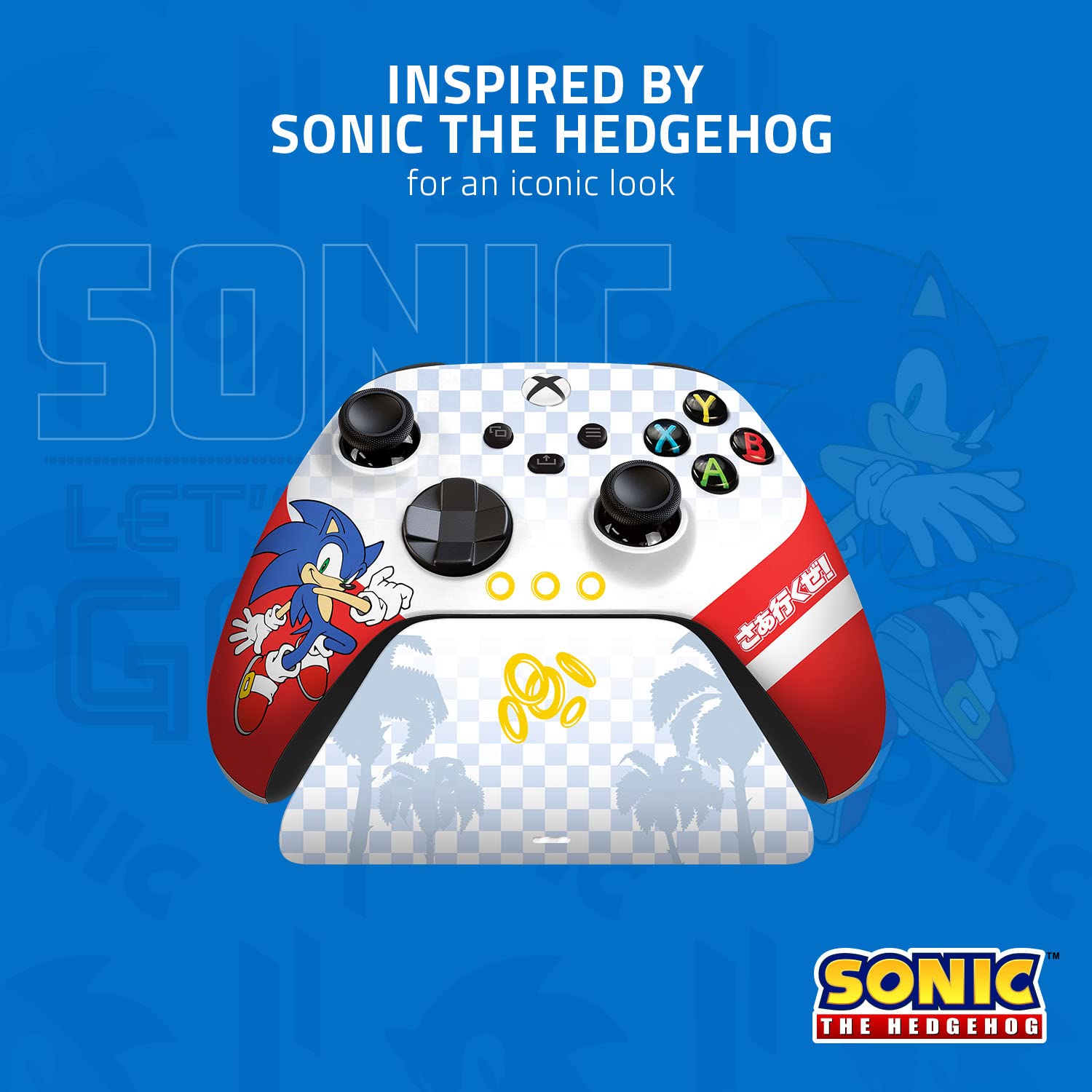 razer-limited-edition-sonic-the-hedgehog-wireless-controller-with-charging-stand image 2