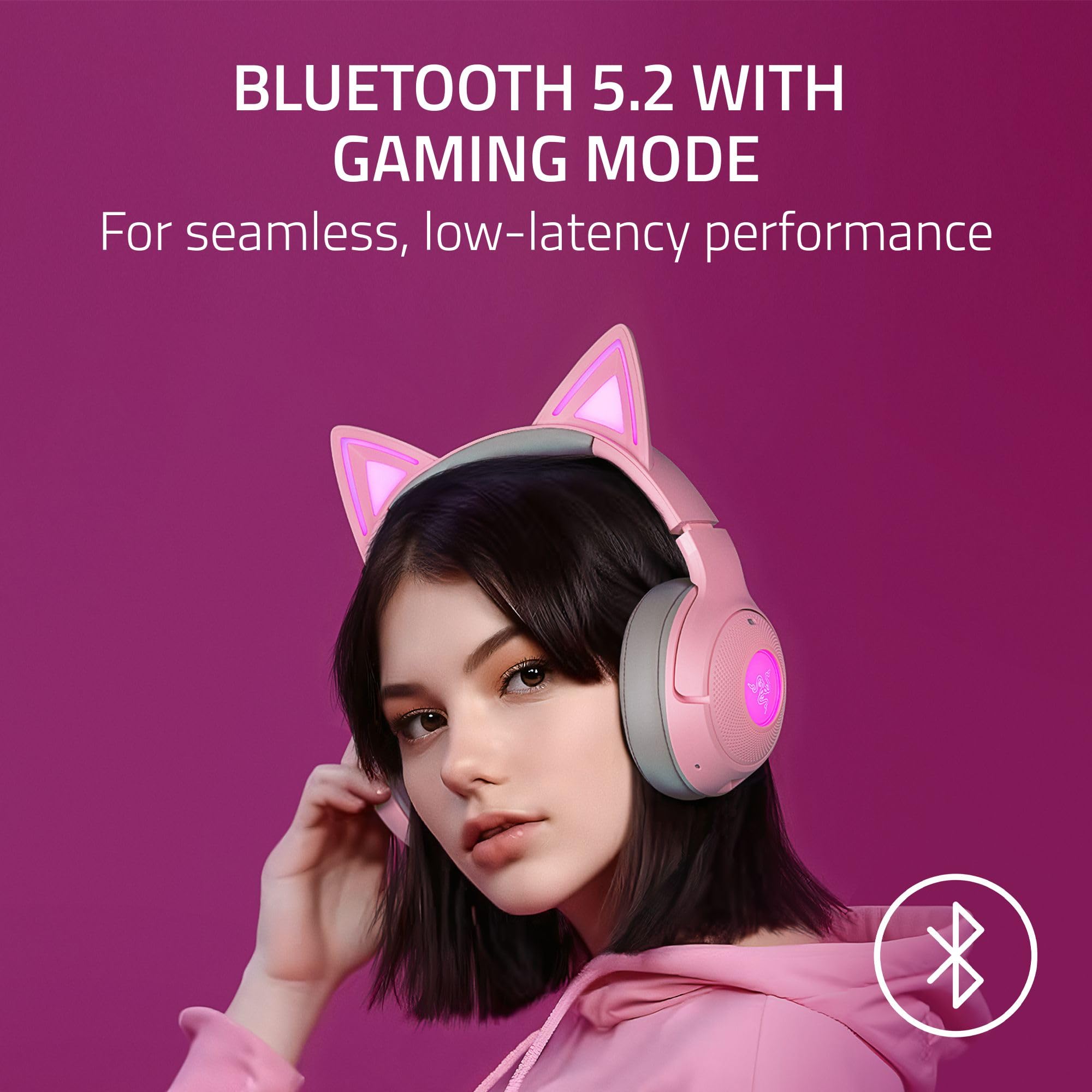 razer-kraken-kitty-v2-bt-wireless-rgb-gaming-headset-chroma-kitty-ears-bluetooth image 3