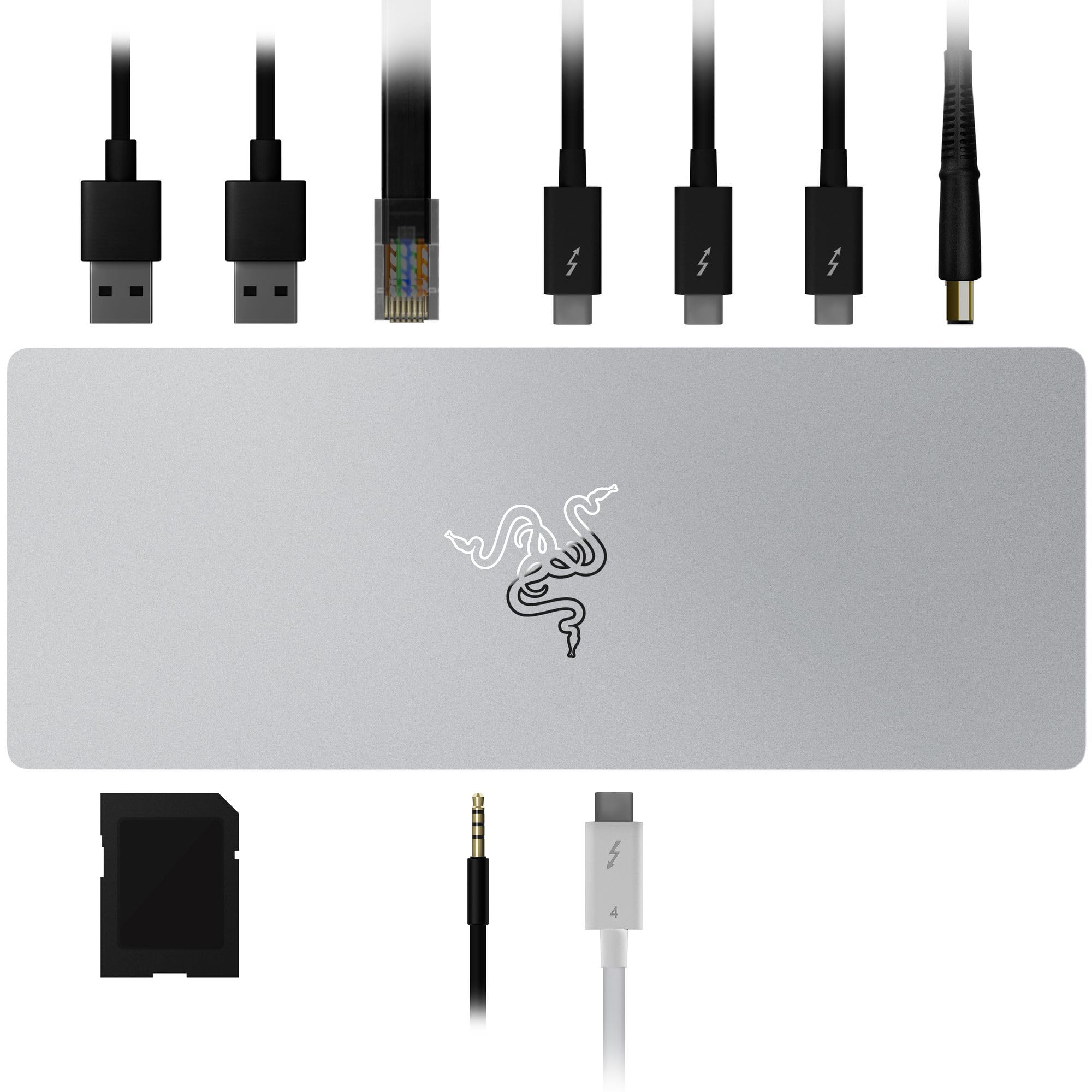 razer-thunderbolt-4-dock-mercury-white-10-in-1-hub-dual-4k-single-8k-output-pass image 7